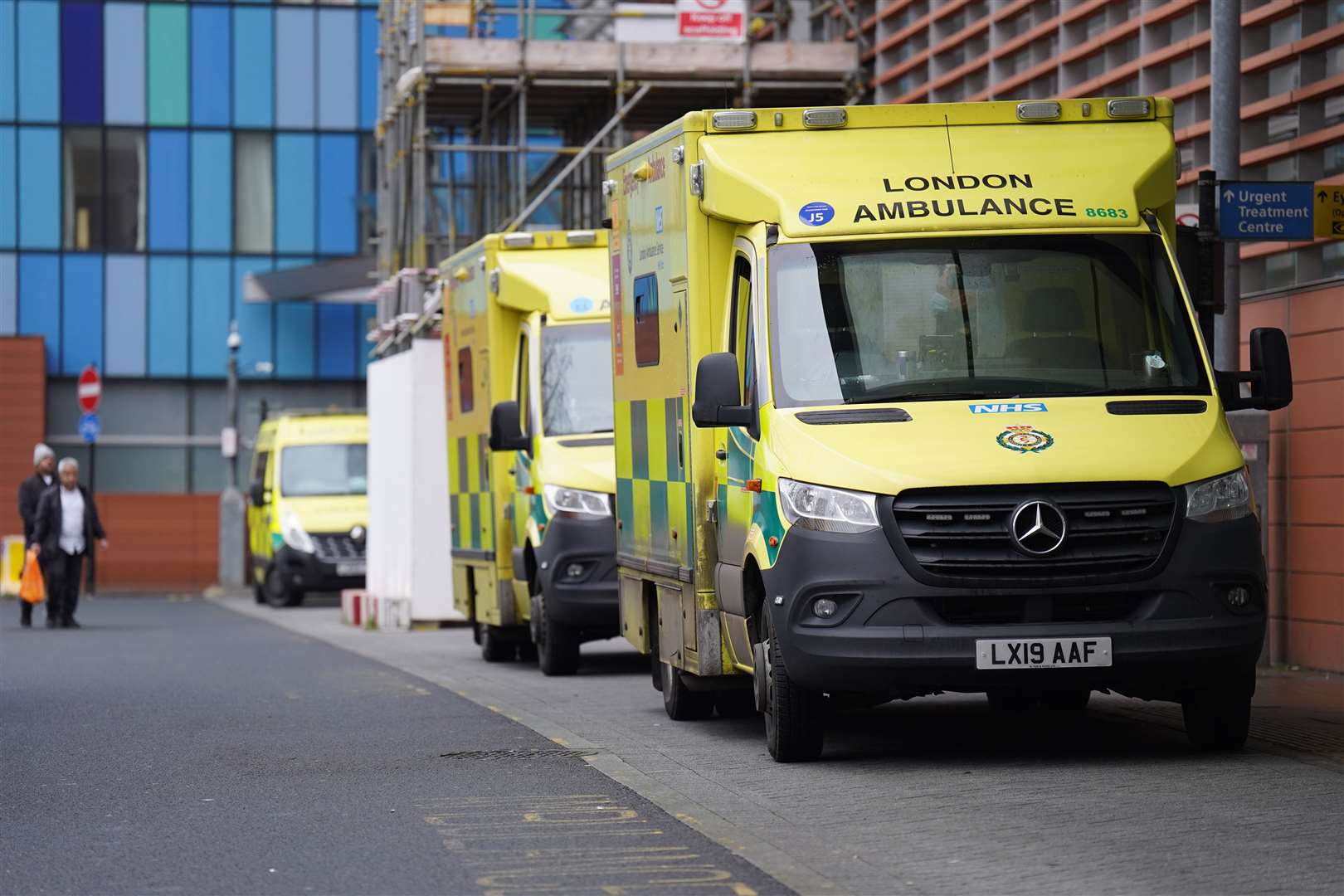 Ambulances outside the Royal London Hospital in east London (James Manning/PA)