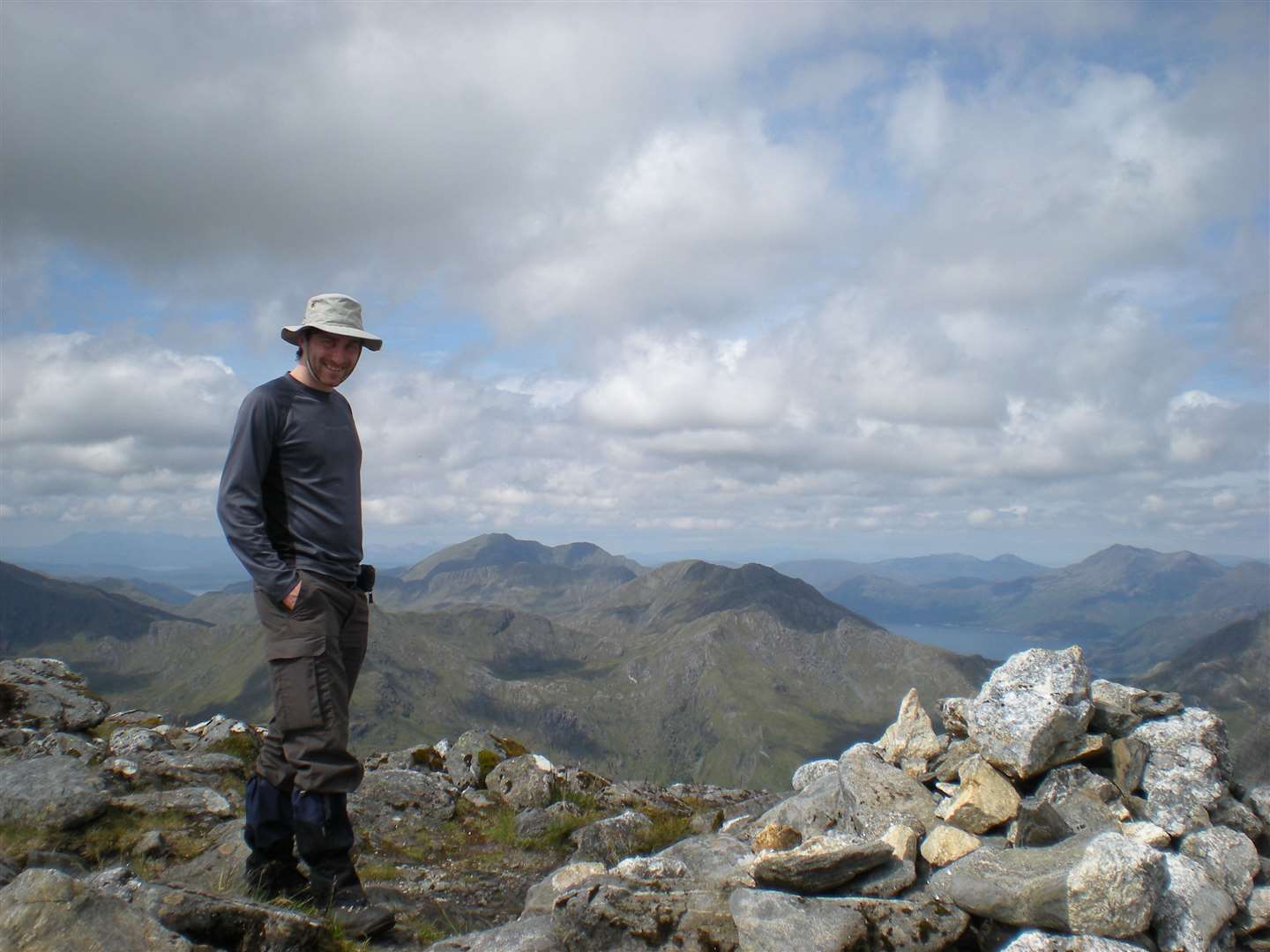 John at the top of Sgurr na Ciche.
