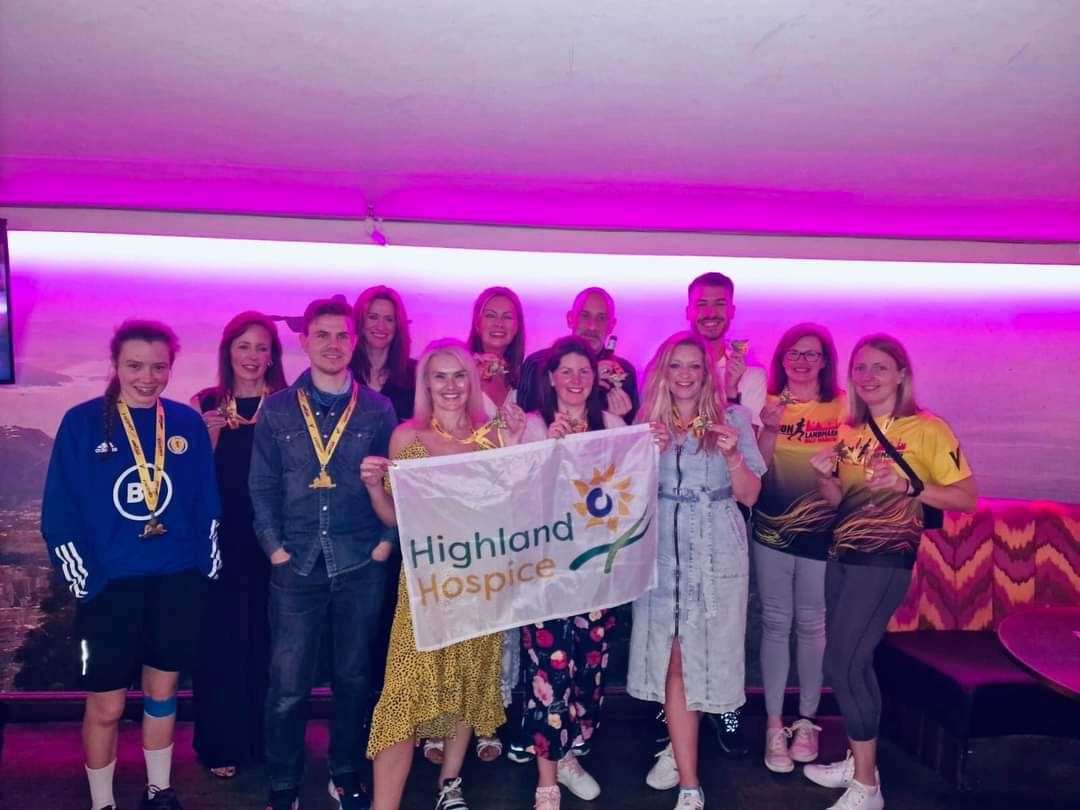 A group of 20 people from the Highlands took part in London's iconic half marathon to raise funds and awareness for the Highland Hospice. Picture: Highland Hospice.