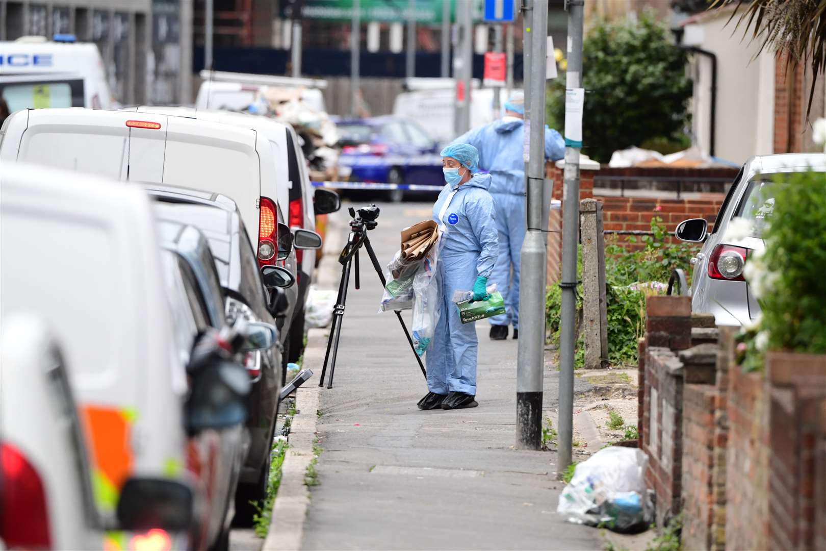 Forensic officers are at the scene (Ian West/PA)