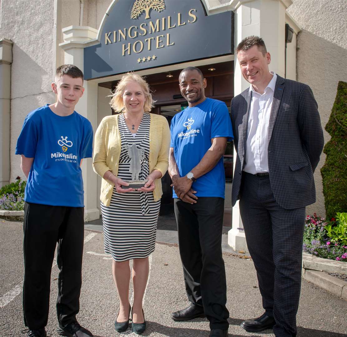 Connor Rodden, Emily Stokes CEO Mikeysline, Ricardo Downer and Craig Ewan hotel group manager. Picture: Callum Mackay..