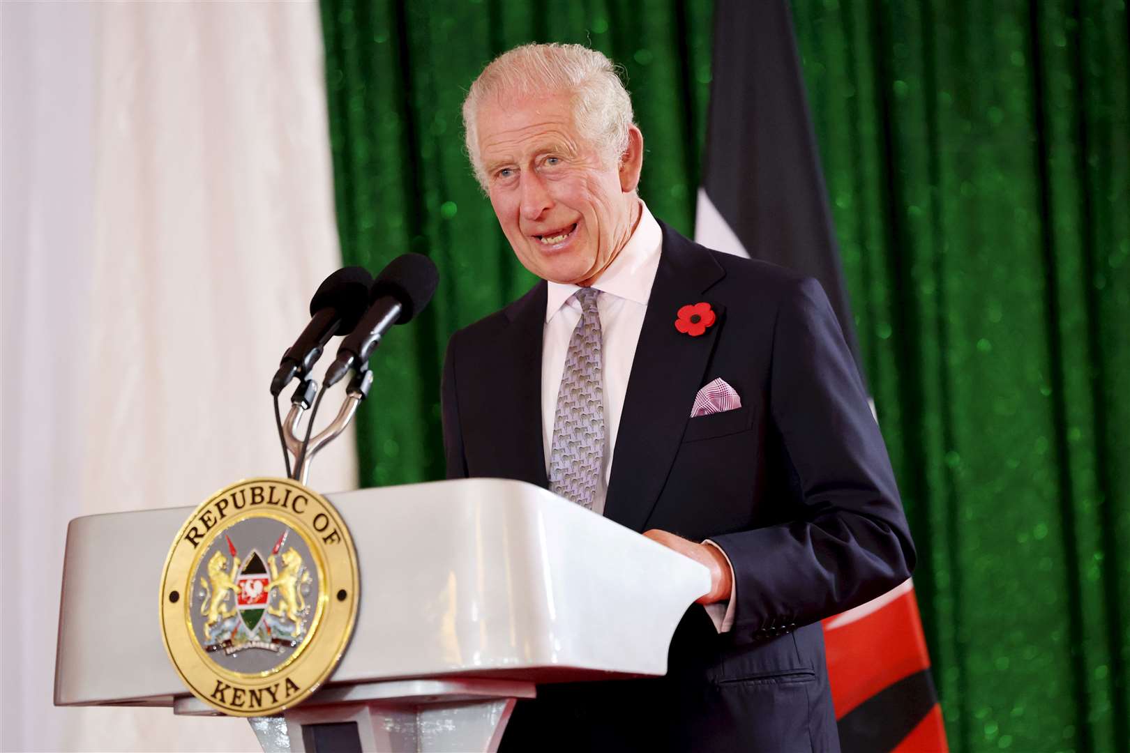 The King speaking at a state banquet in Nairobi on Tuesday (Chris Jackson/PA)