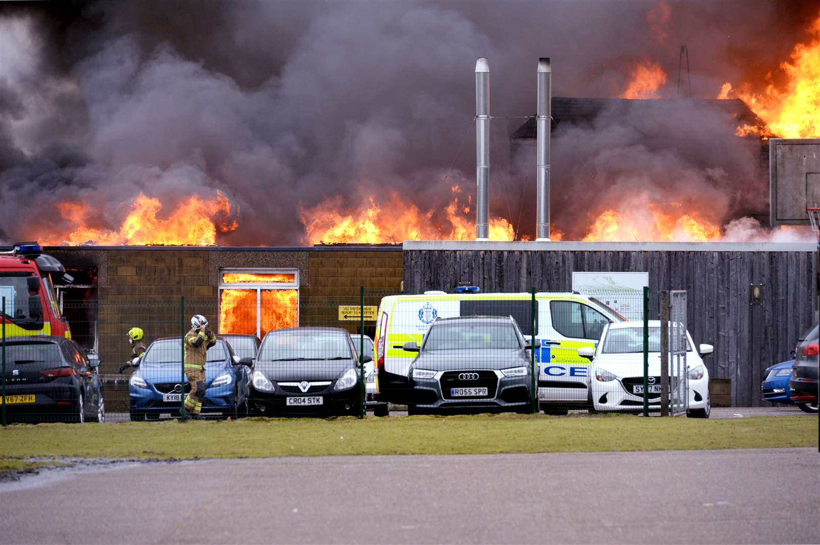 Park Primary School during the fire.