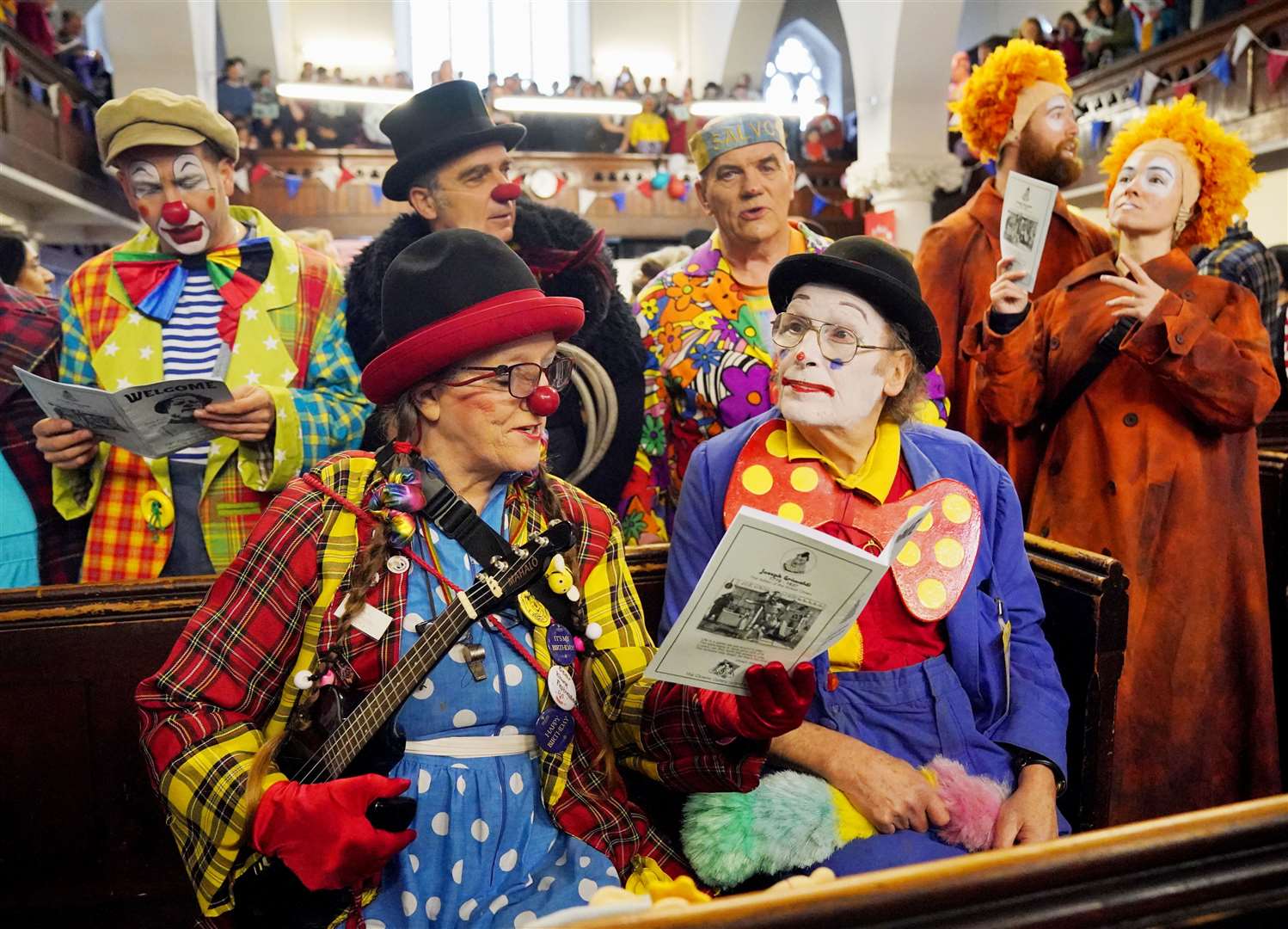 Many attendees donned bright clothing (Jonathan Brady/PA)