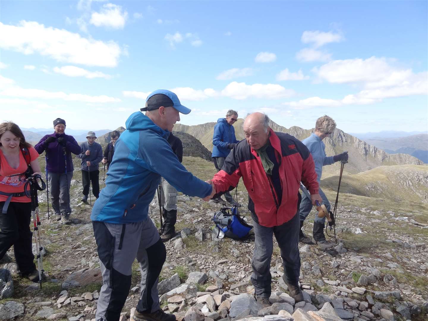 Peter receives congratulations for completing all the Munros.