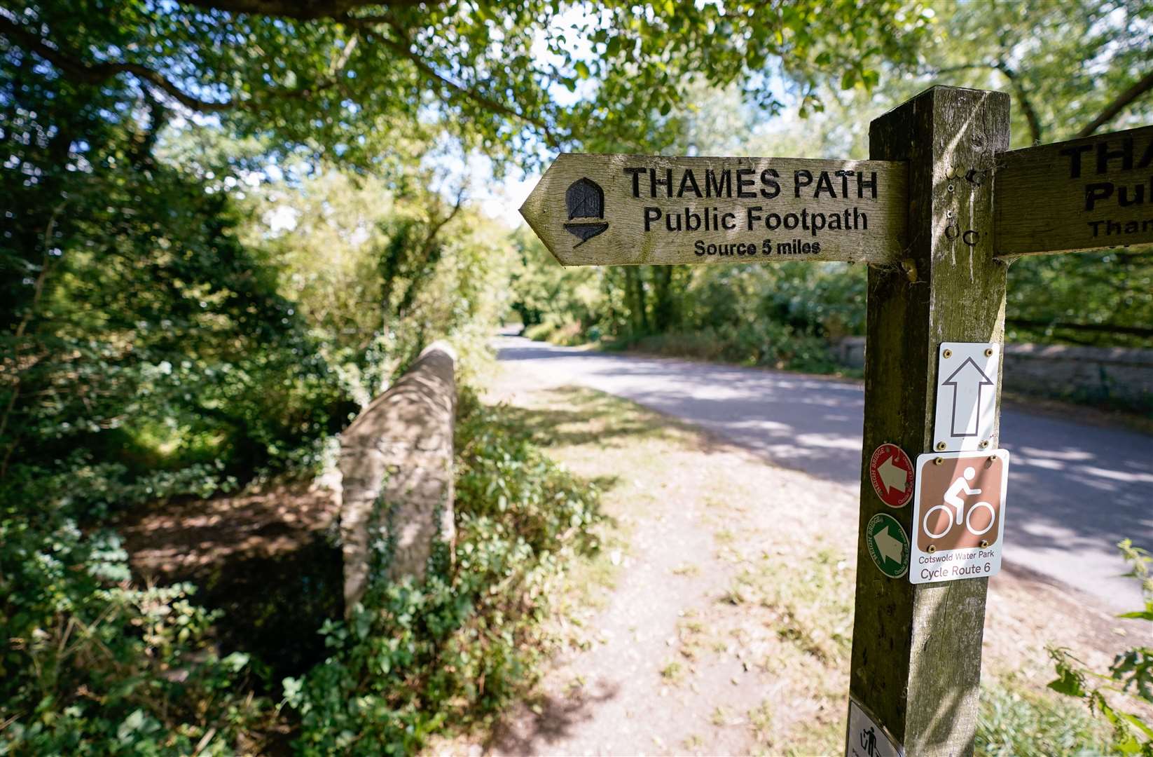 A view of a signpost for the Thames Path near to Somerford Keynes (Andrew Matthews/PA)