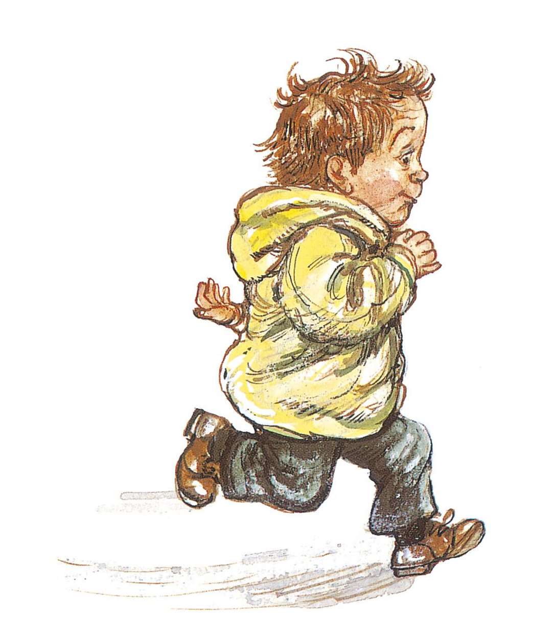 An illustration of Alfie by Shirley Hughes from Alfie Gets In First (PA)