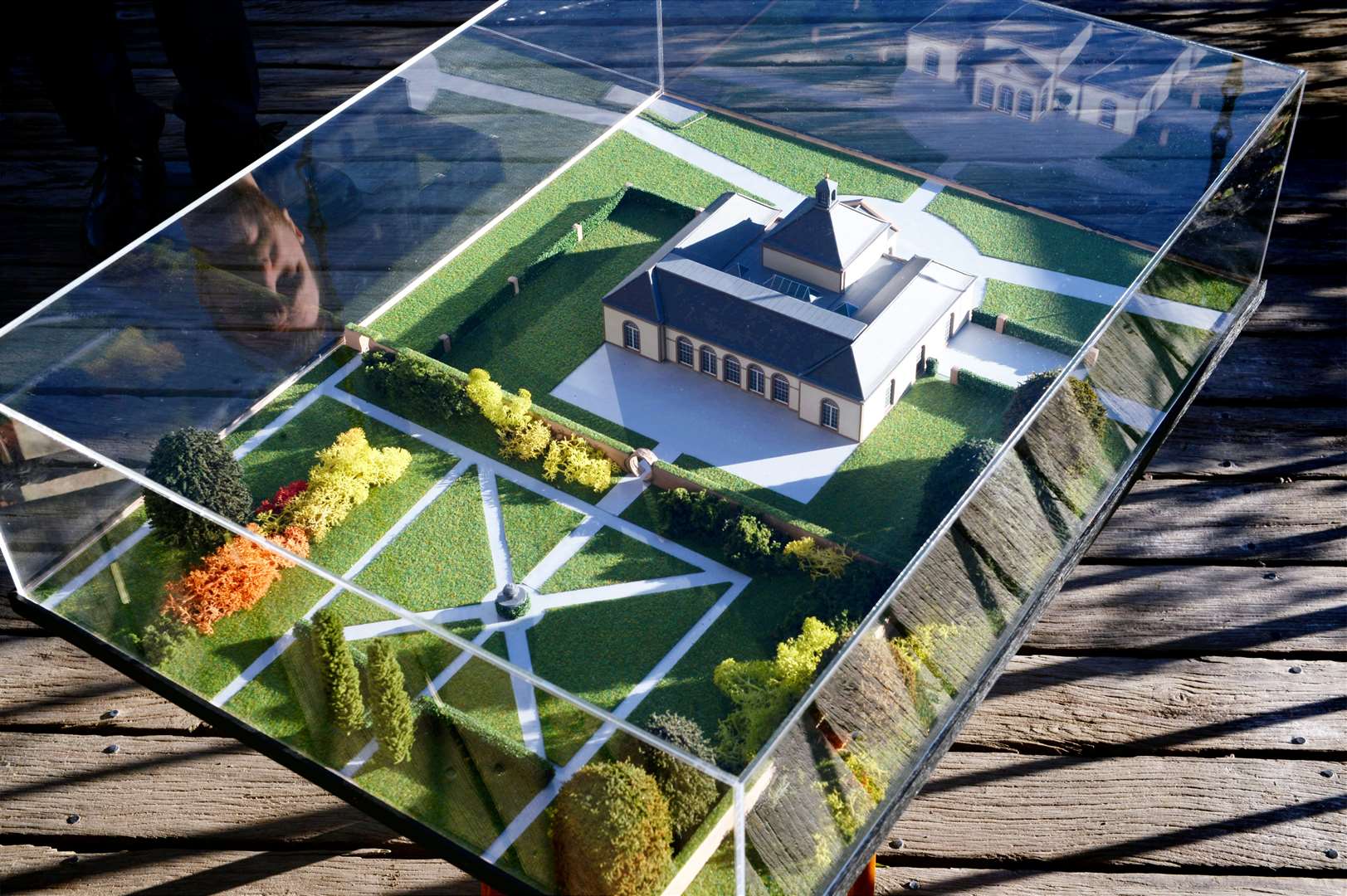 A scale model of the proposed events facility.