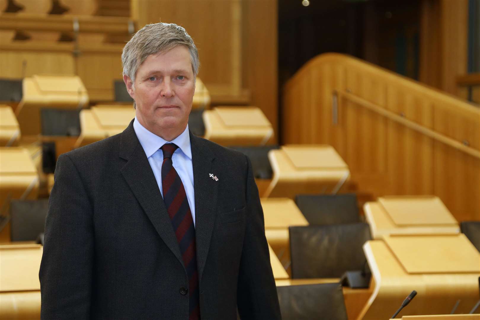 MSP Edward Mountain MSP pictured in the chamber of the Scottish parliament.