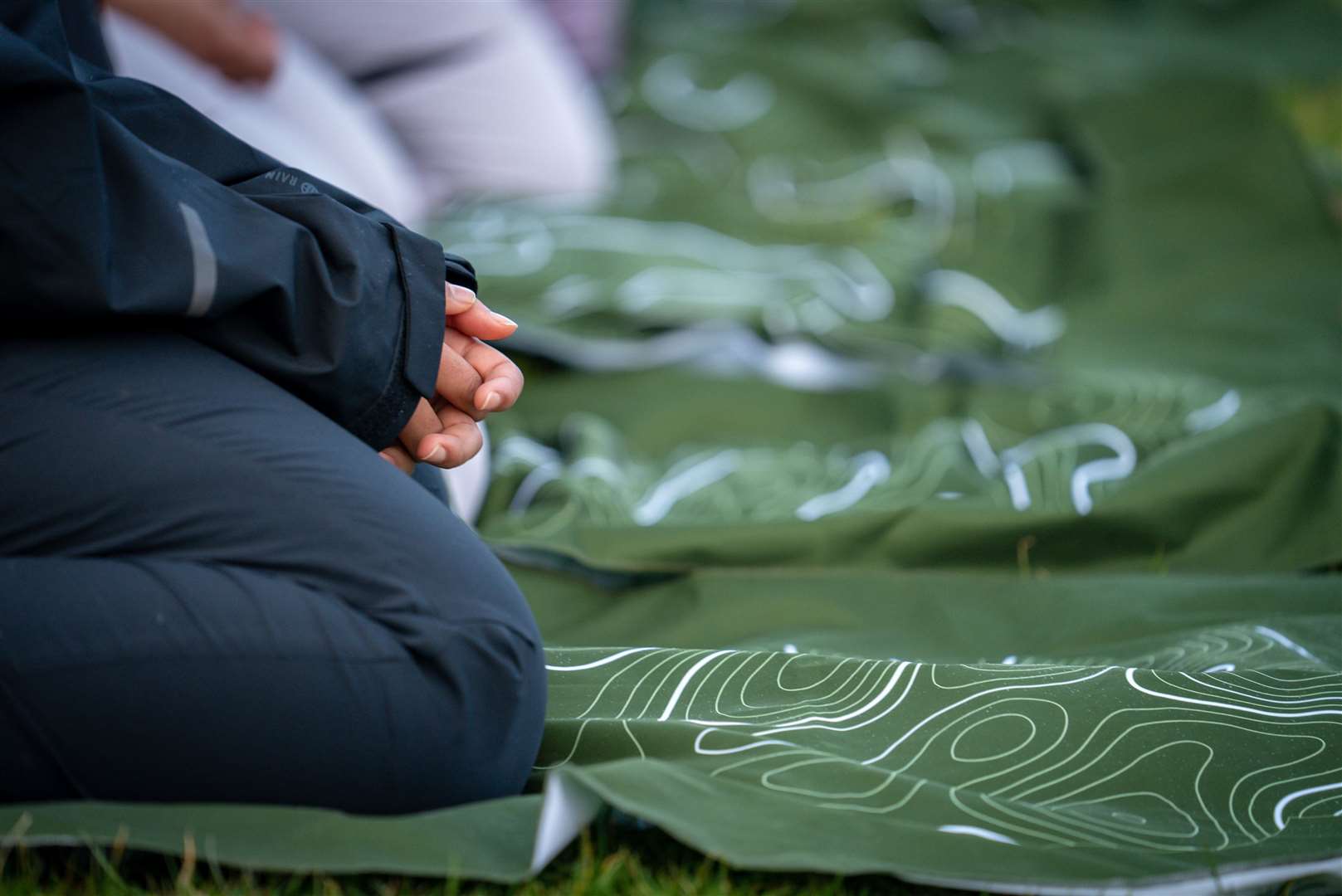 The outdoor prayer mats include symbolic Islamic art (Wiggle/PA)
