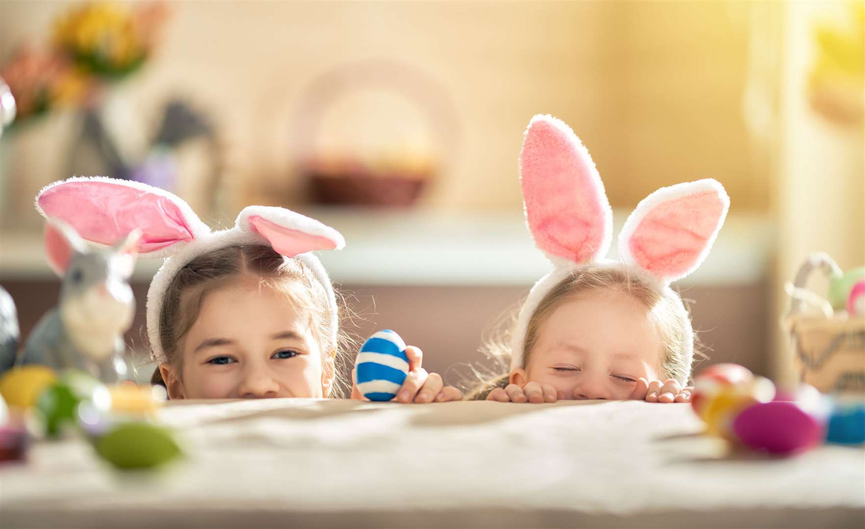 Ask the grownups of the family to hide eggs around their own houses, and have the kids try spot them via a video tour of the house.
