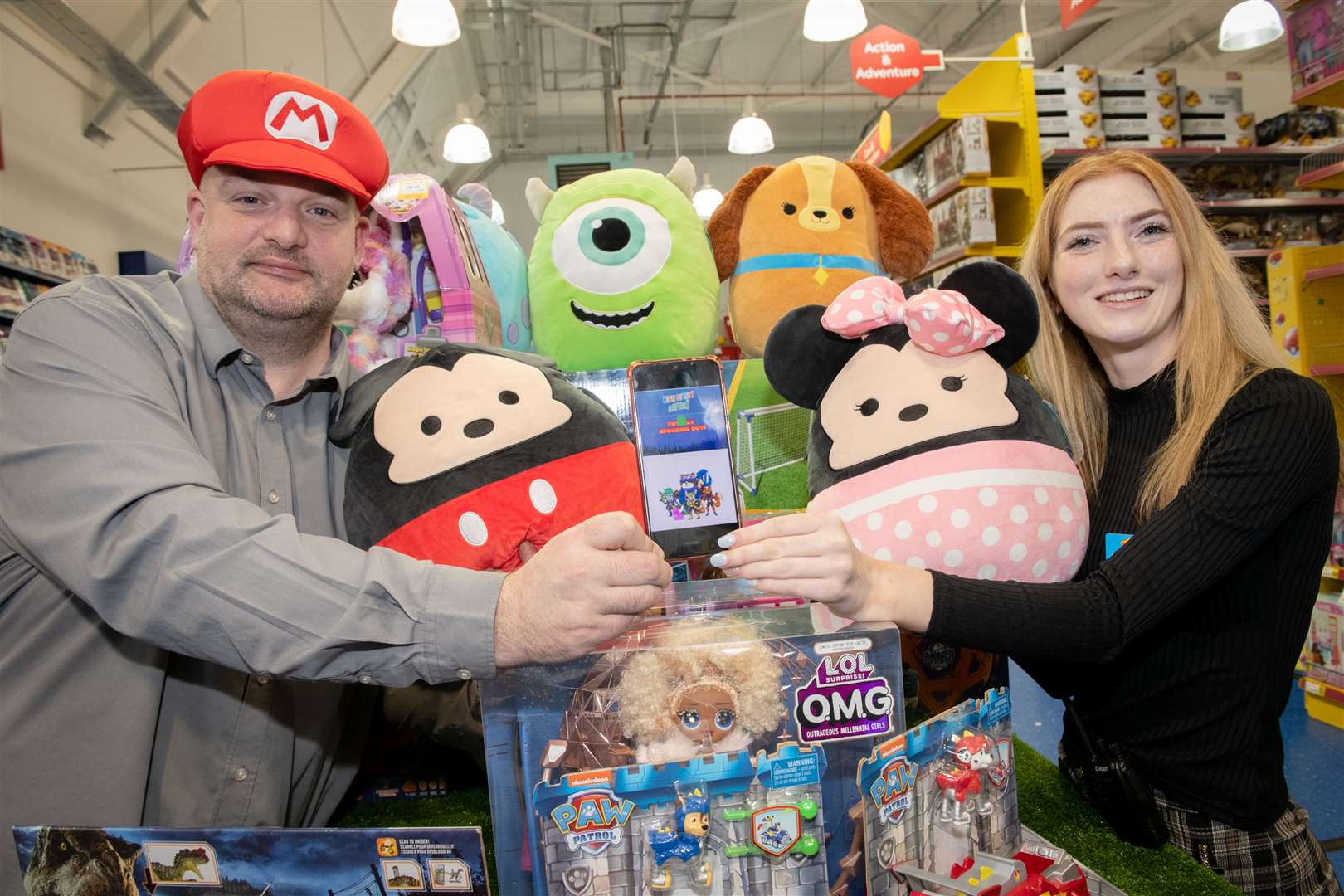 Anthony McSweenie Store manager and Kayleigh Macmillan Toy expert. Picture: Callum Mackay..