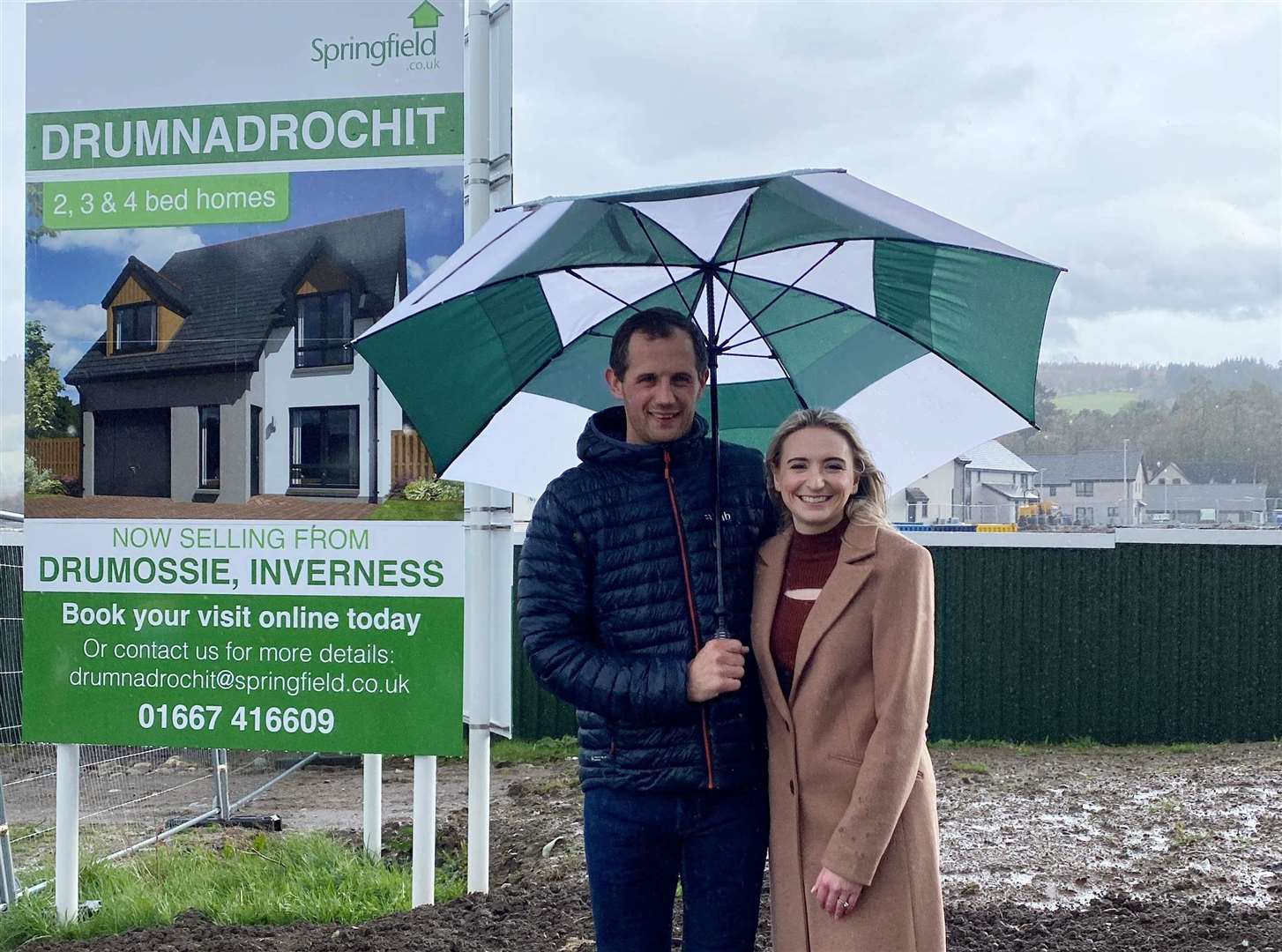 Drumnadrochit couple Katie and Michael are on Springfield's mailing list after expressing interest in buying one of the rejected 47 homes in the builders' latest proposal.
