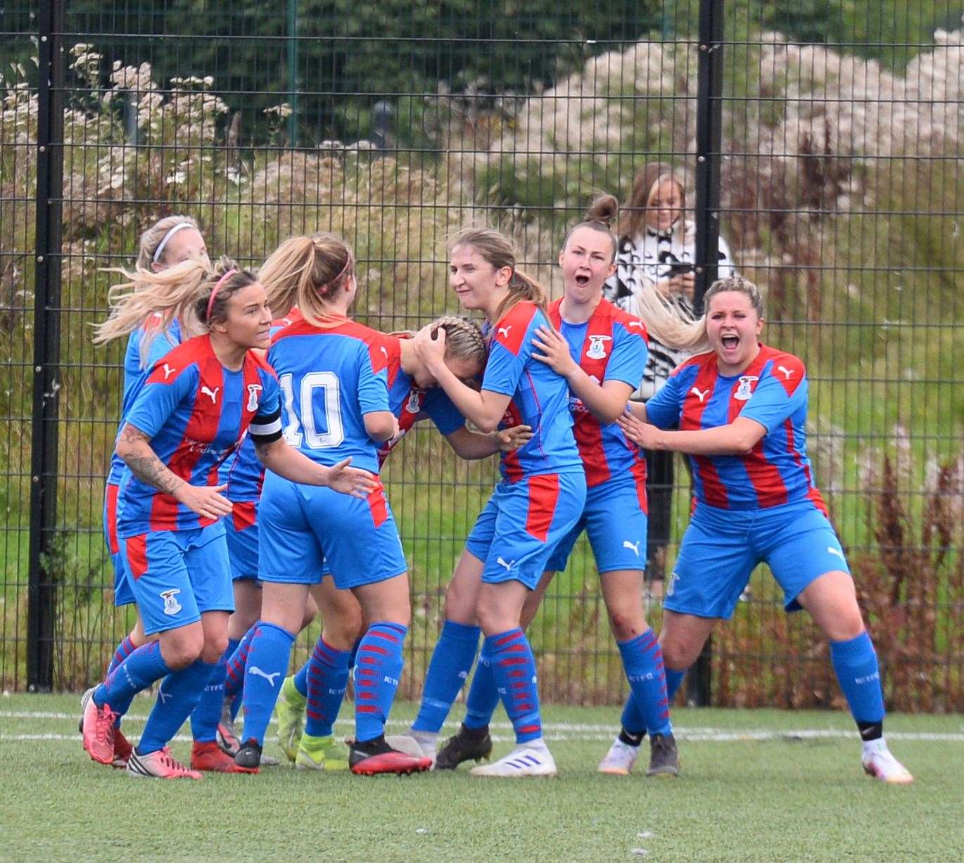Caley Thistle Development take on Clachnacuddin at Inverness Royal Academy.Leveling for ICT in first half is Rhea Hossack.Picture Gary Anthony.