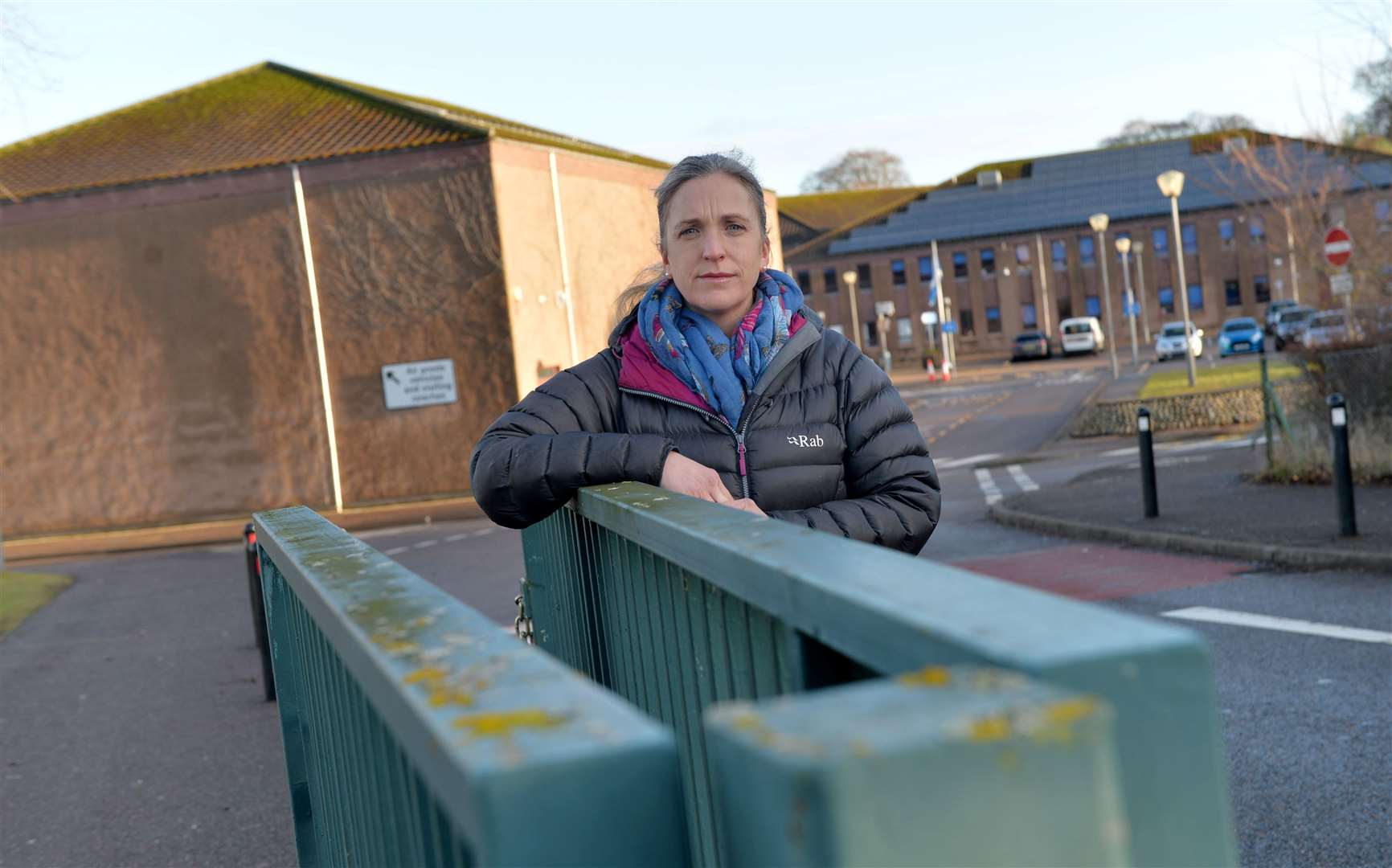 Catherine Bunn of Culloden Community Council outside Culloden Academy...Picture: Callum Mackay..