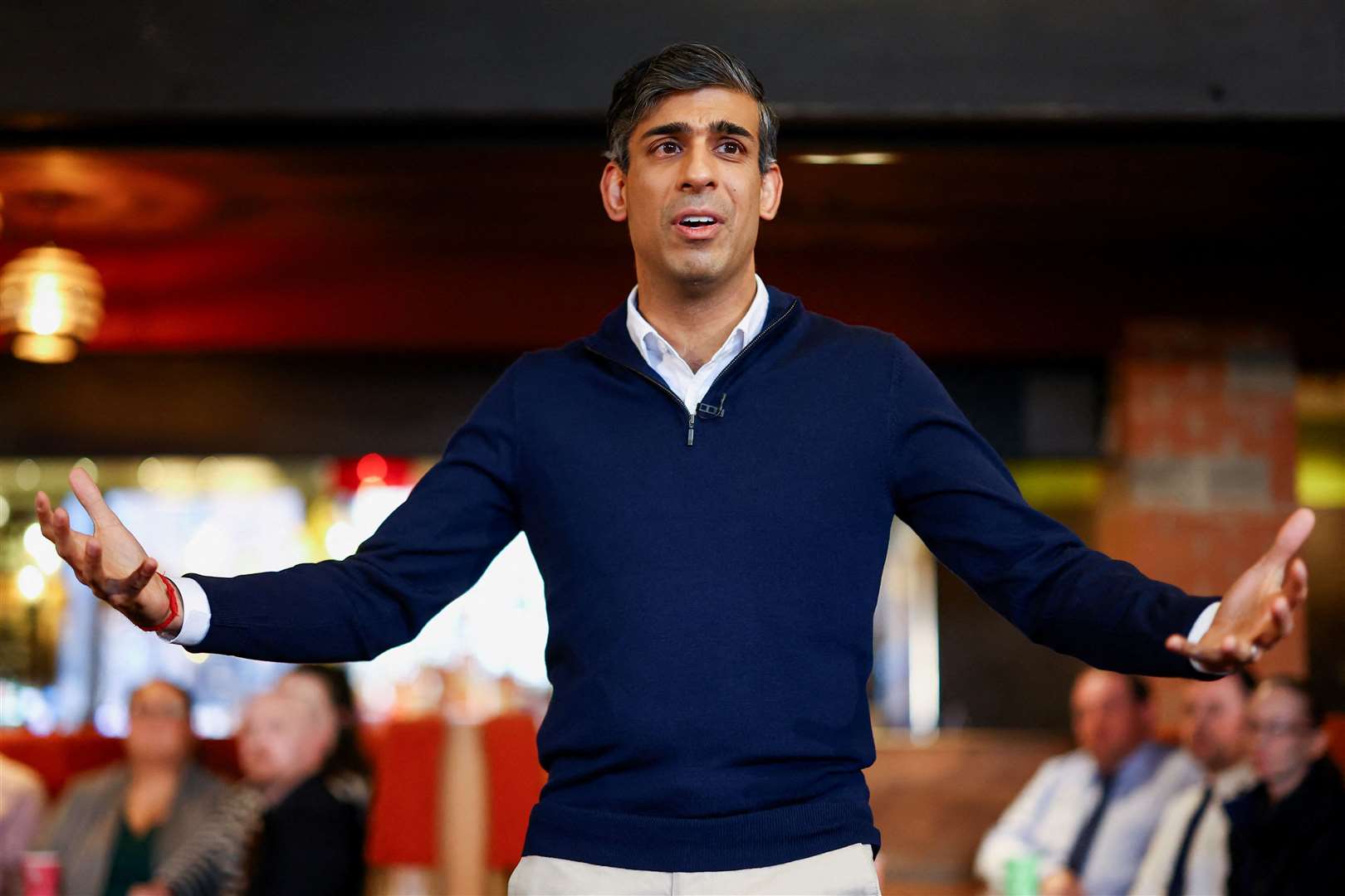 Rishi Sunak suggested significant progress towards scrapping national insurance could come after the election if the Tories remain in power (Carl Recine/PA)