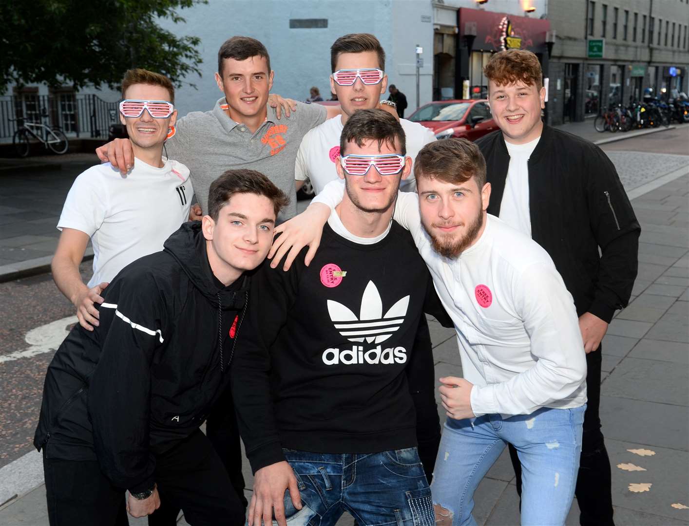 Daniel MacDonald (centre) on stag night. Picture: Gary Anthony.