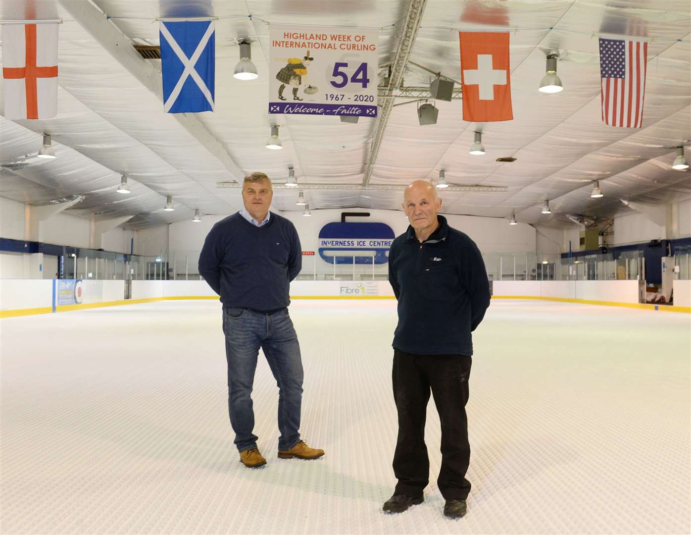 Inverness Ice Centre will be reopening in July. From left, CEO Gordon Barron and head of ice Keith Petrie. Picture: Gary Anthony