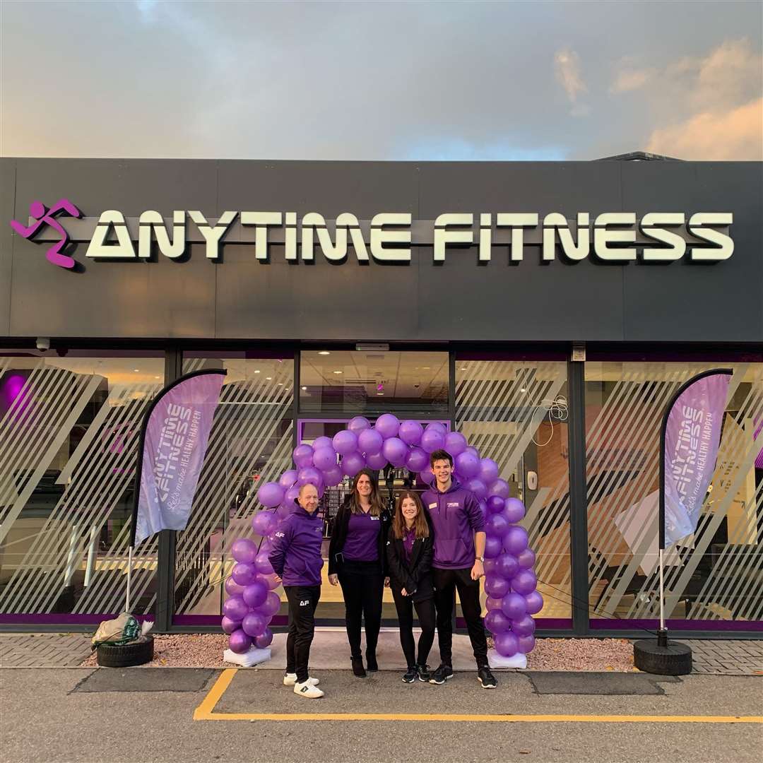 Anytime Fitness crew on opening day.