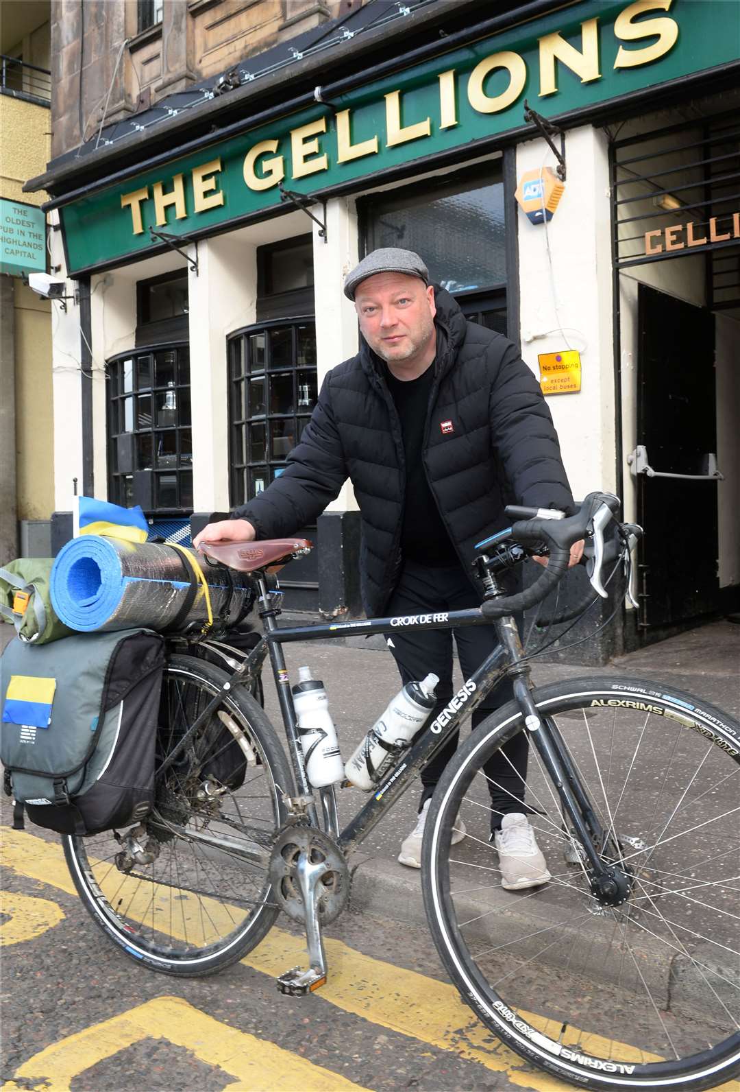 Alasdair Fraser has set off from Gdansk in Poland and is heading towards The Gellions in Inverness in aid of Urkraine. Picture: Gary Anthony