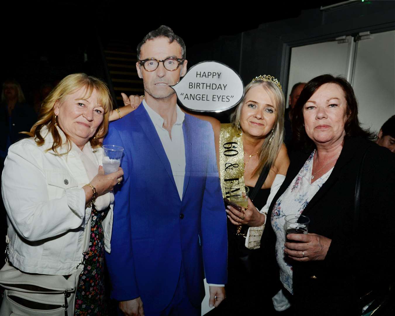 Trisha McLeod, Marian McDonald, and Shirley Hills enjoy a night with Marti Pellow on Marian's 60th birthday. Picture: Gary Anthony.