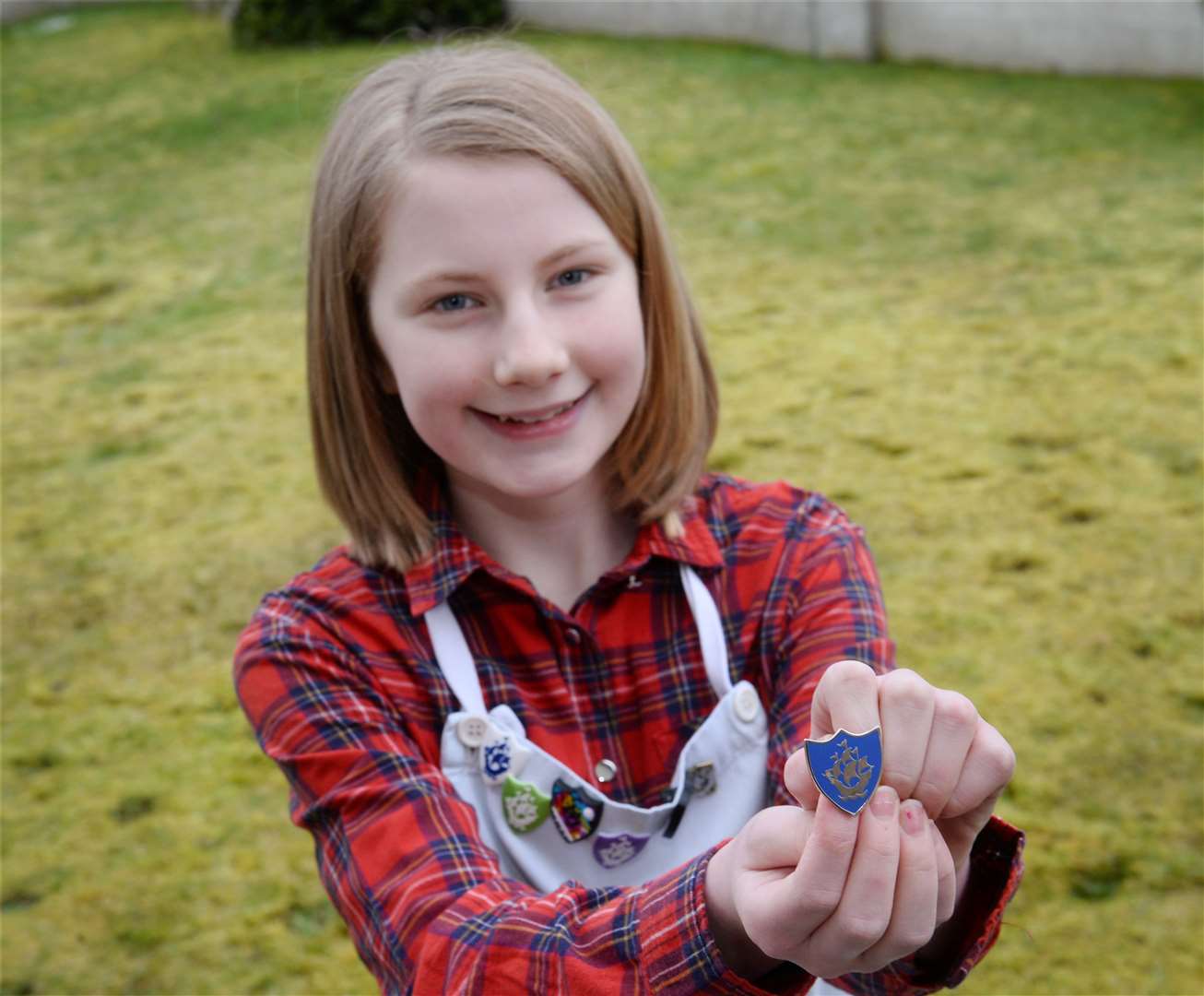 Lois MacLeod with her Blue Peter baking badge. Picture: Gary Anthony