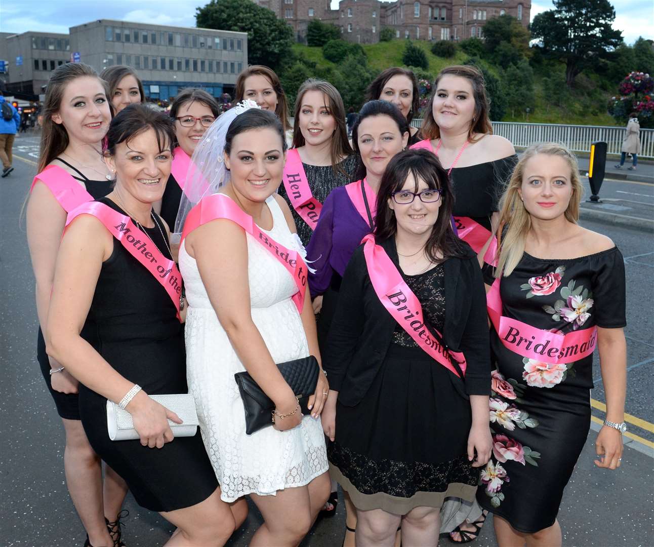 Cityseen..Lauren Cockhill(centre),soon to be Milne,enjoys her hen night..Picture: Gary Anthony. Image No.038174.