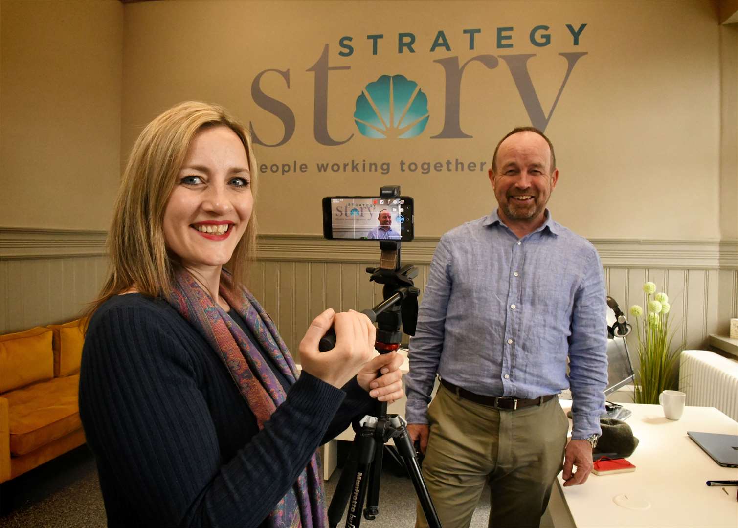 Strategy Story: Kate Hooper and Donald MacLean, Co-Founders and Co-Directors of Strategy Story. Picture: James Mackenzie.