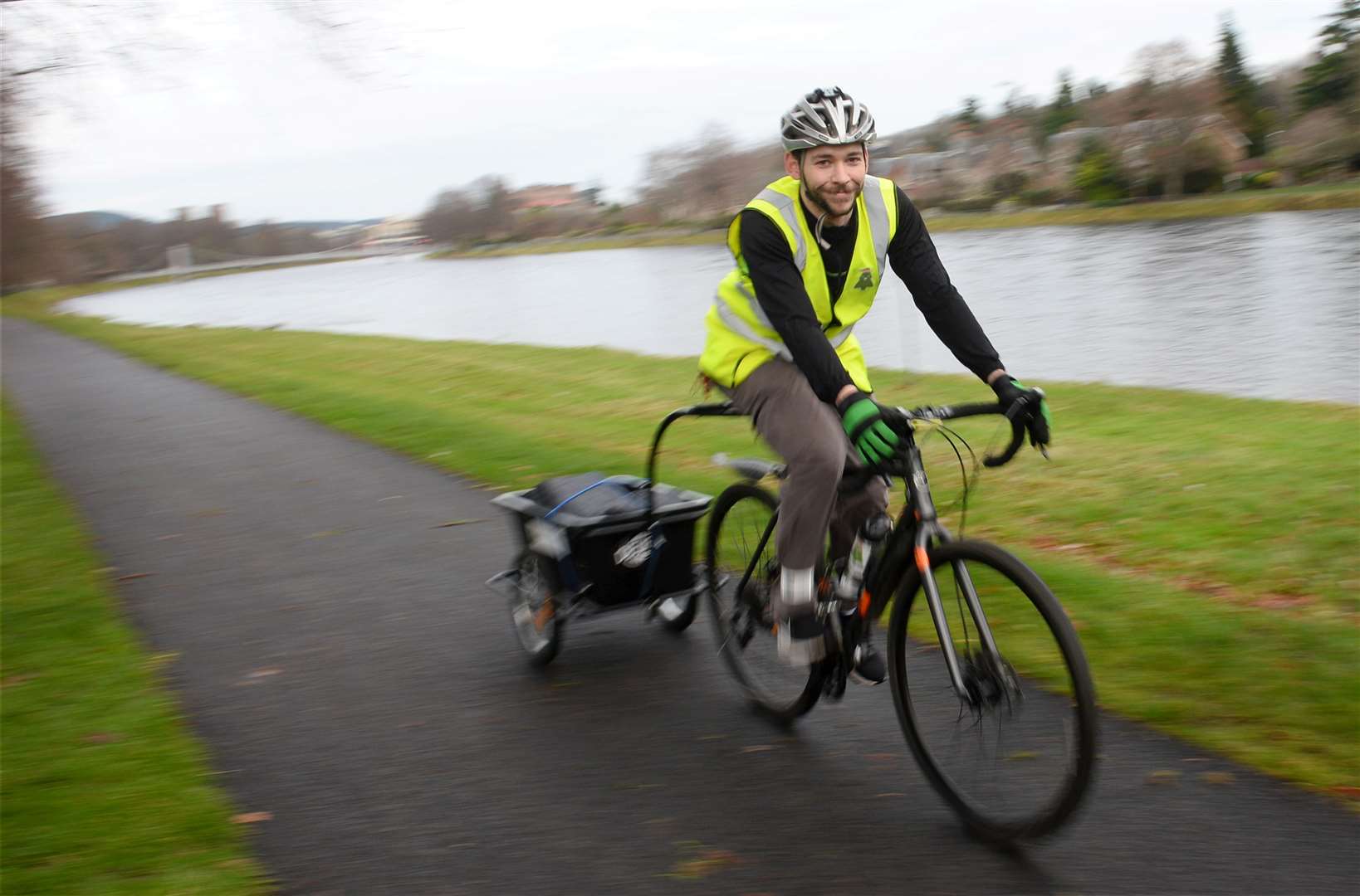 Matthew Lafferty who is starting his own cycle courier business in the town for non-food items....Picture: Gary Anthony..