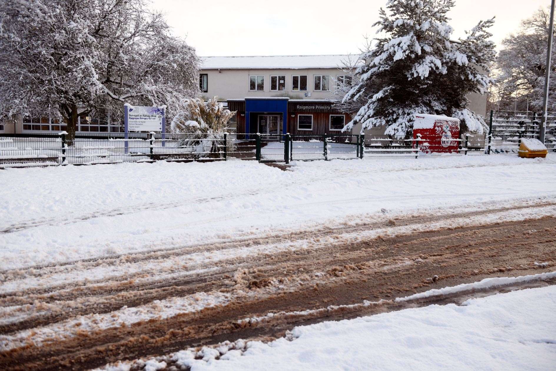 Raigmore Primary School which is closed because of the snow. Picture: James Mackenzie