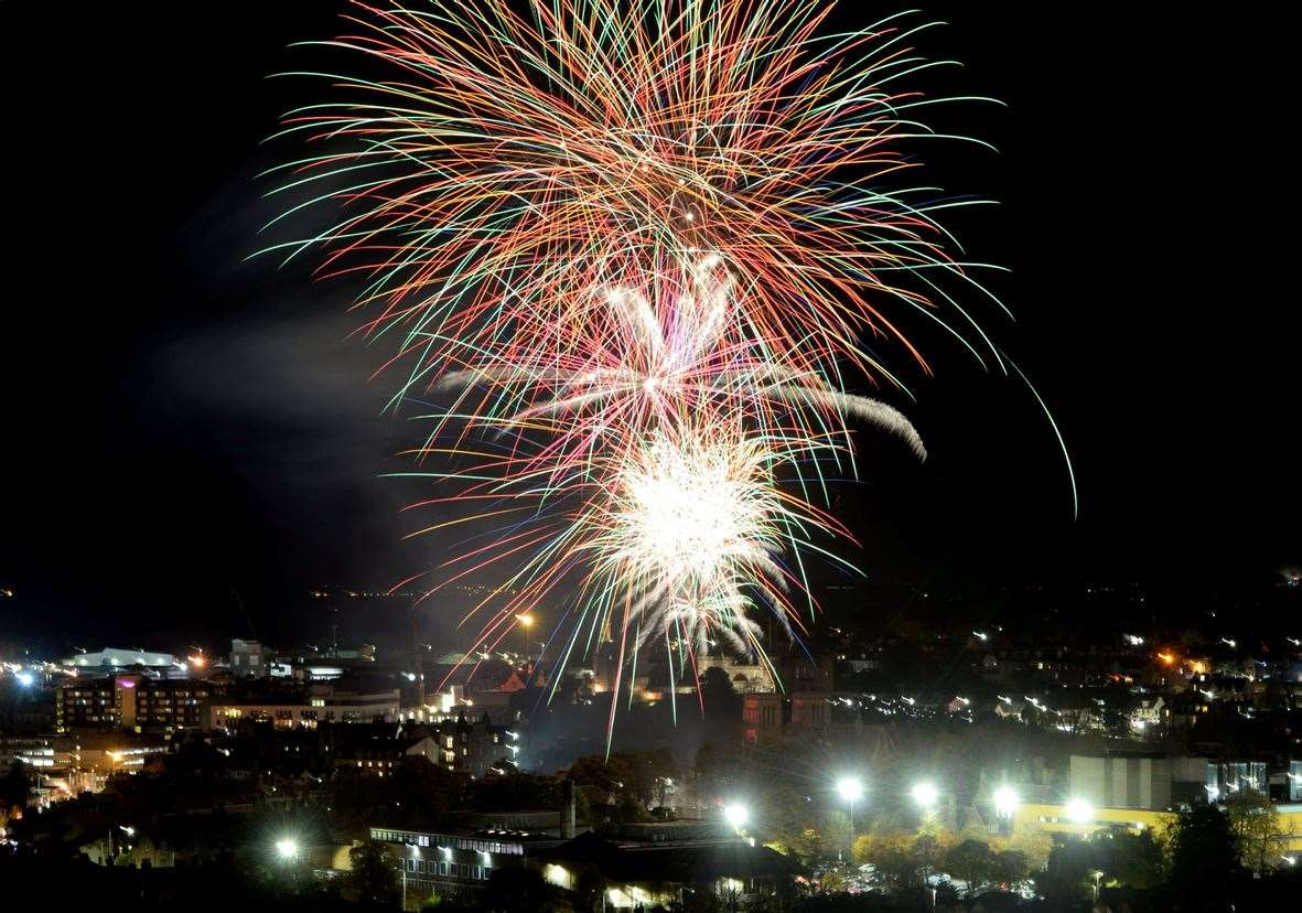 Fireworks display in Inverness last year.