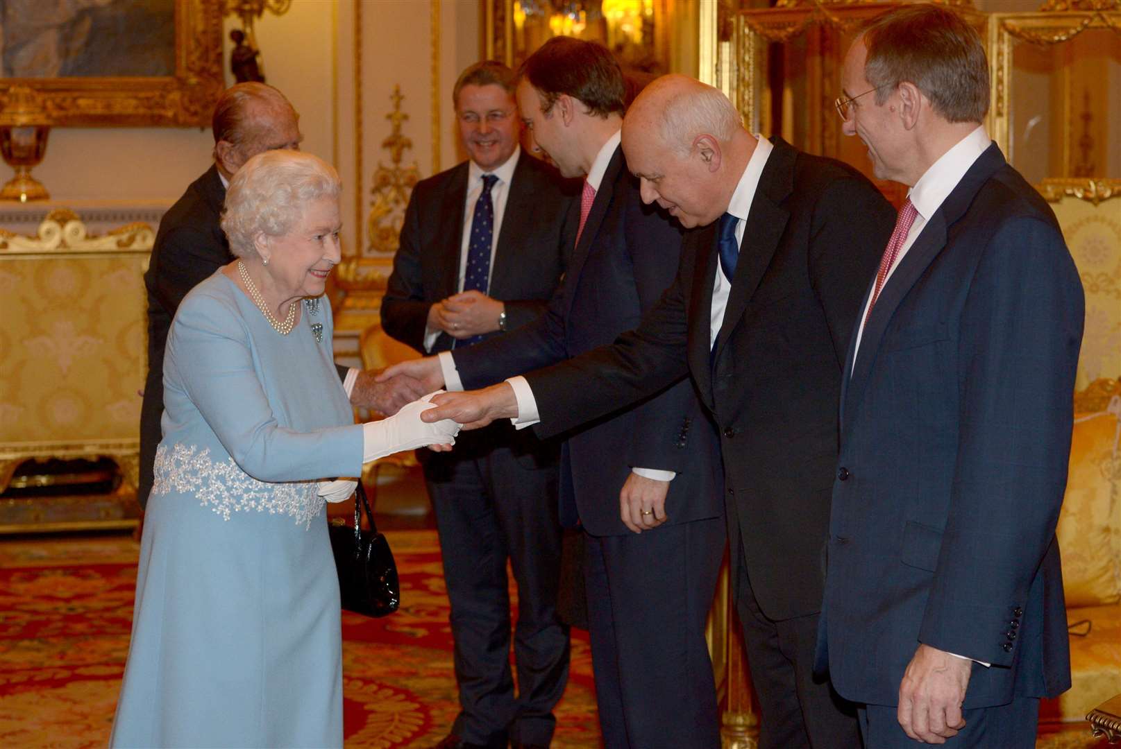 The Queen and Duke of Edinburgh meet Sir Iain Duncan Smith (PA)