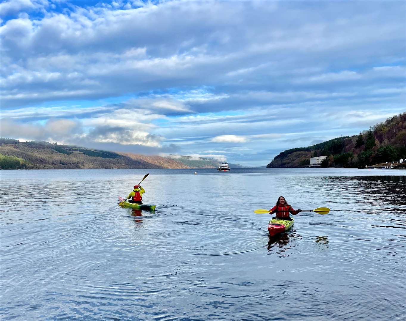 Exploring Loch Ness by kayak.