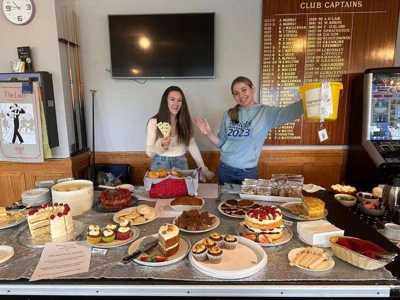 The spread on offer at the Strathpeffer golf club.