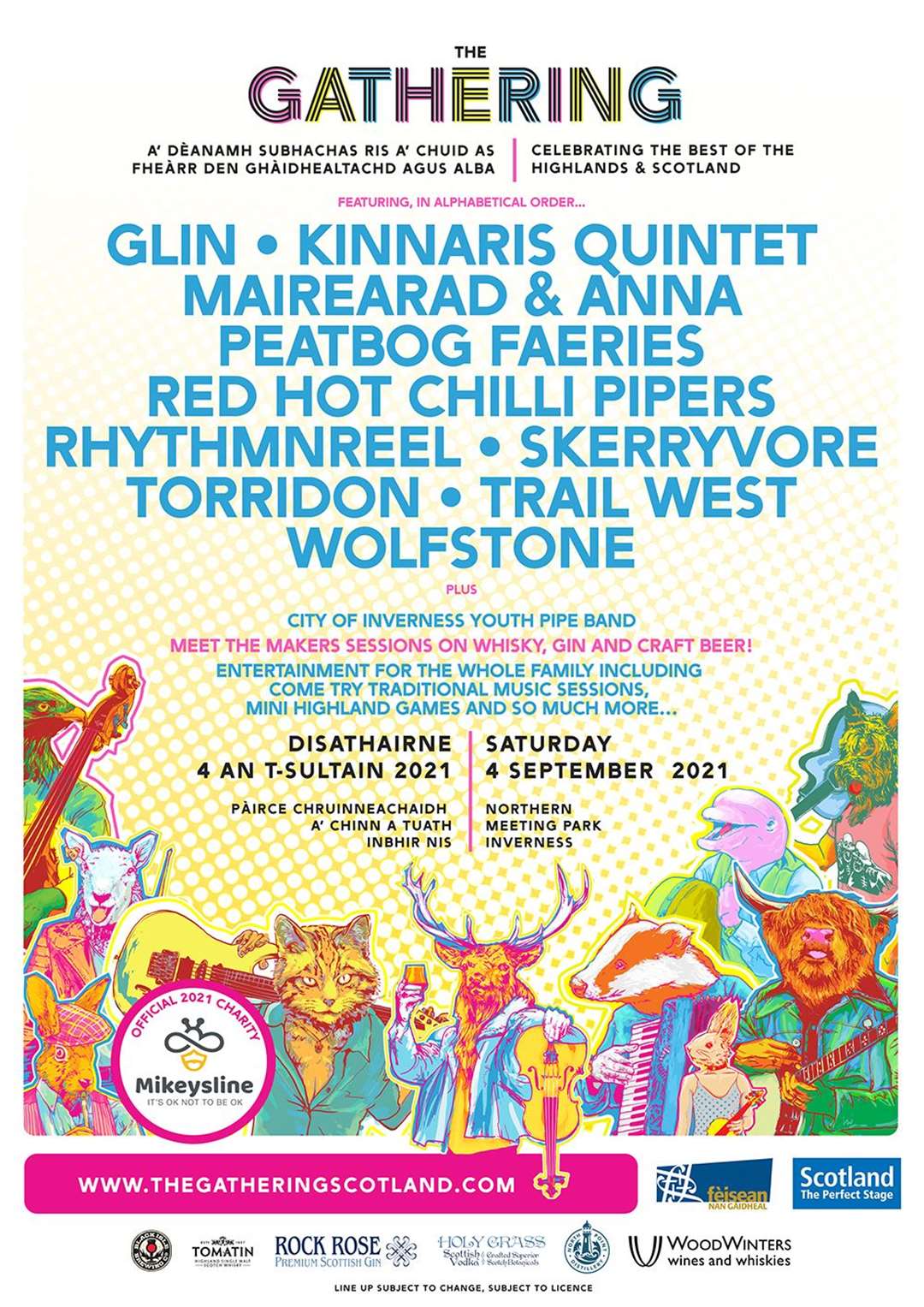 The line-up of acts for this year's Gathering Festival.