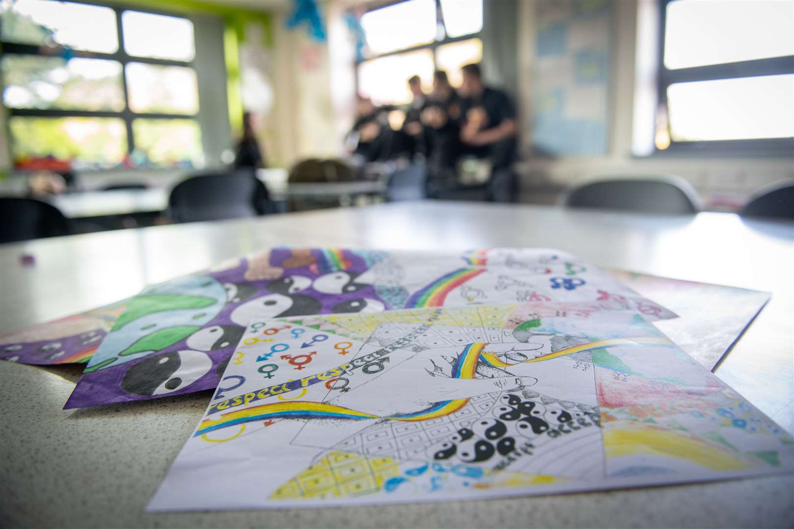 The drop in session provides a social space for LGBT+ pupils and friends. Picture: Callum Mackay