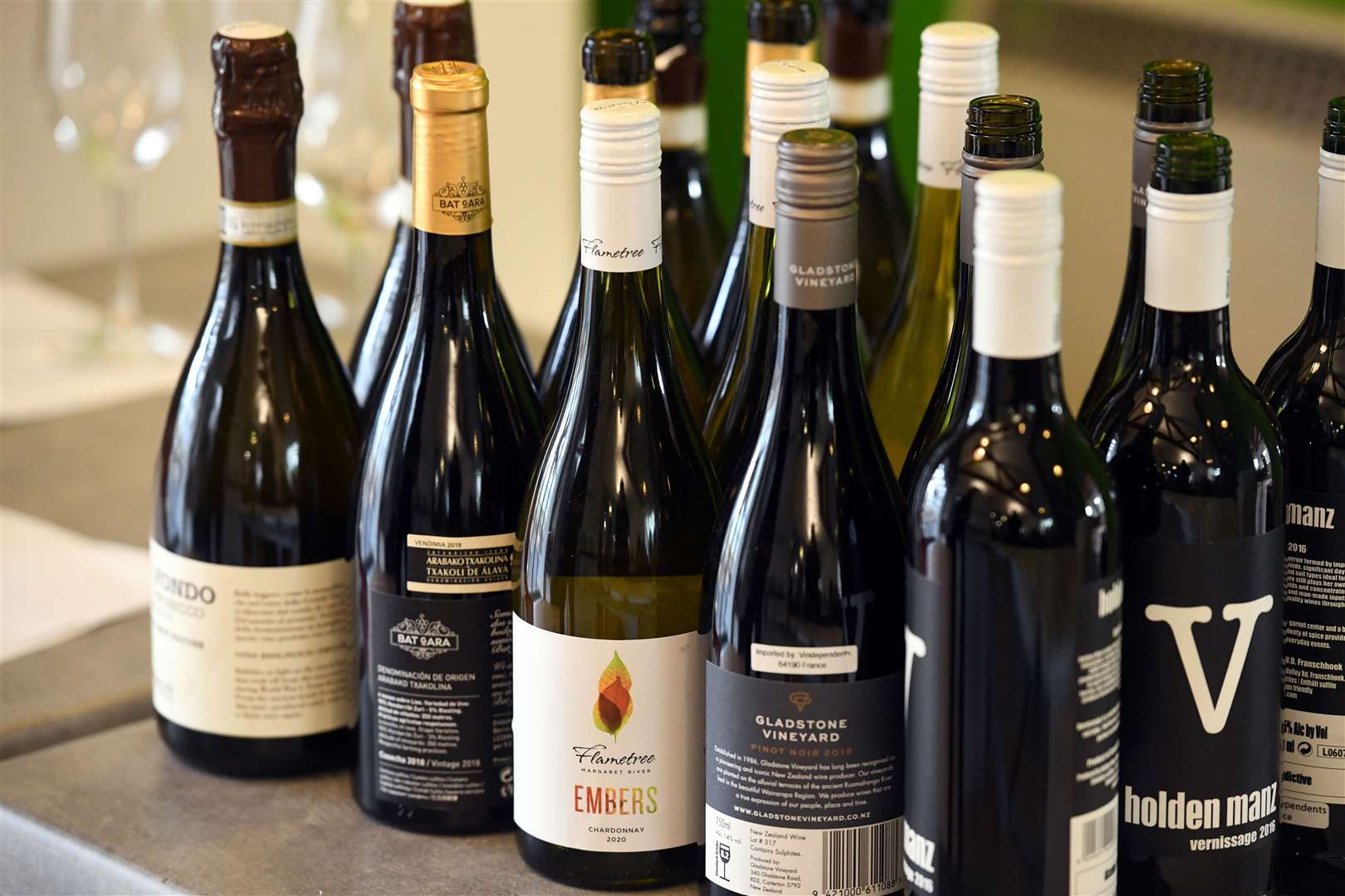 Cheese and wine night at the Inverness Botanic Garden Centre to raise money for Macmillan Cancer Support: Selection of wines. Picture: James Mackenzie.