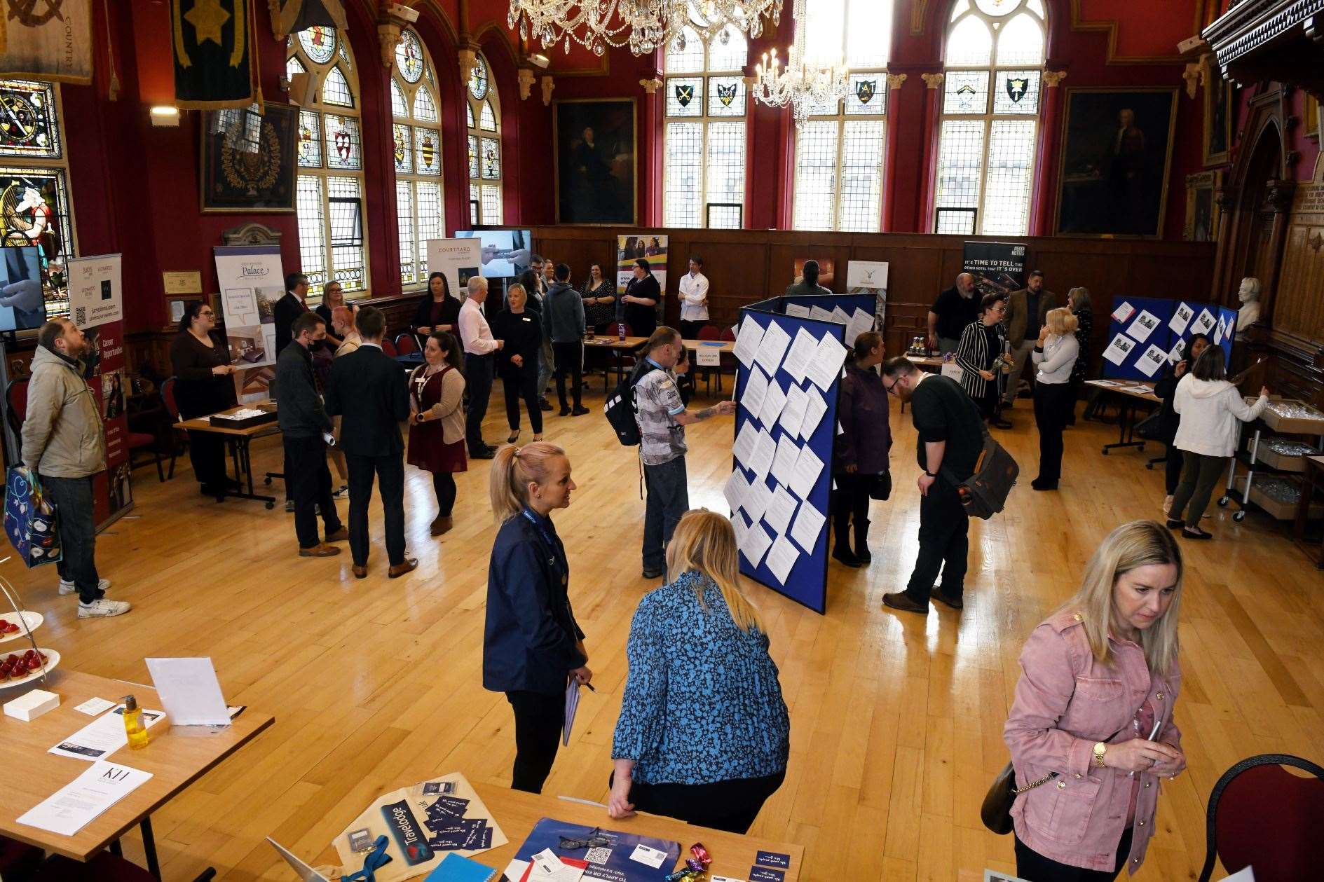 Hotel recruitment drive at Inverness Town House. Picture: James Mackenzie.