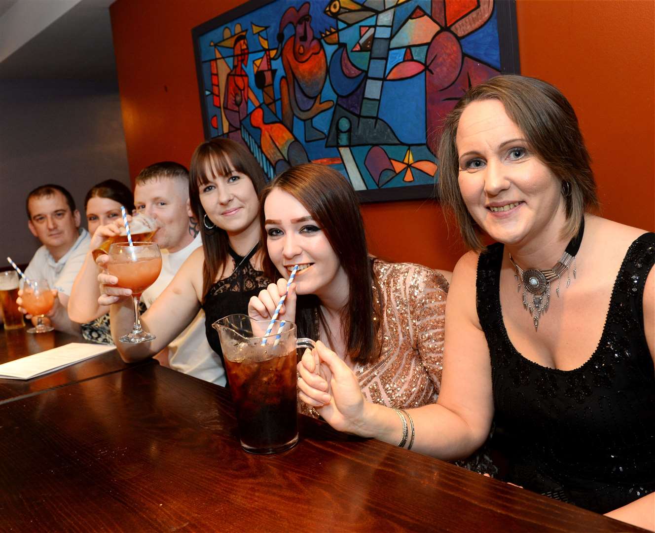 Cityseen..Heather Golabek(2nd right) enjoys her 18th birthday with family..Picture: Gary Anthony. Image No.041298.