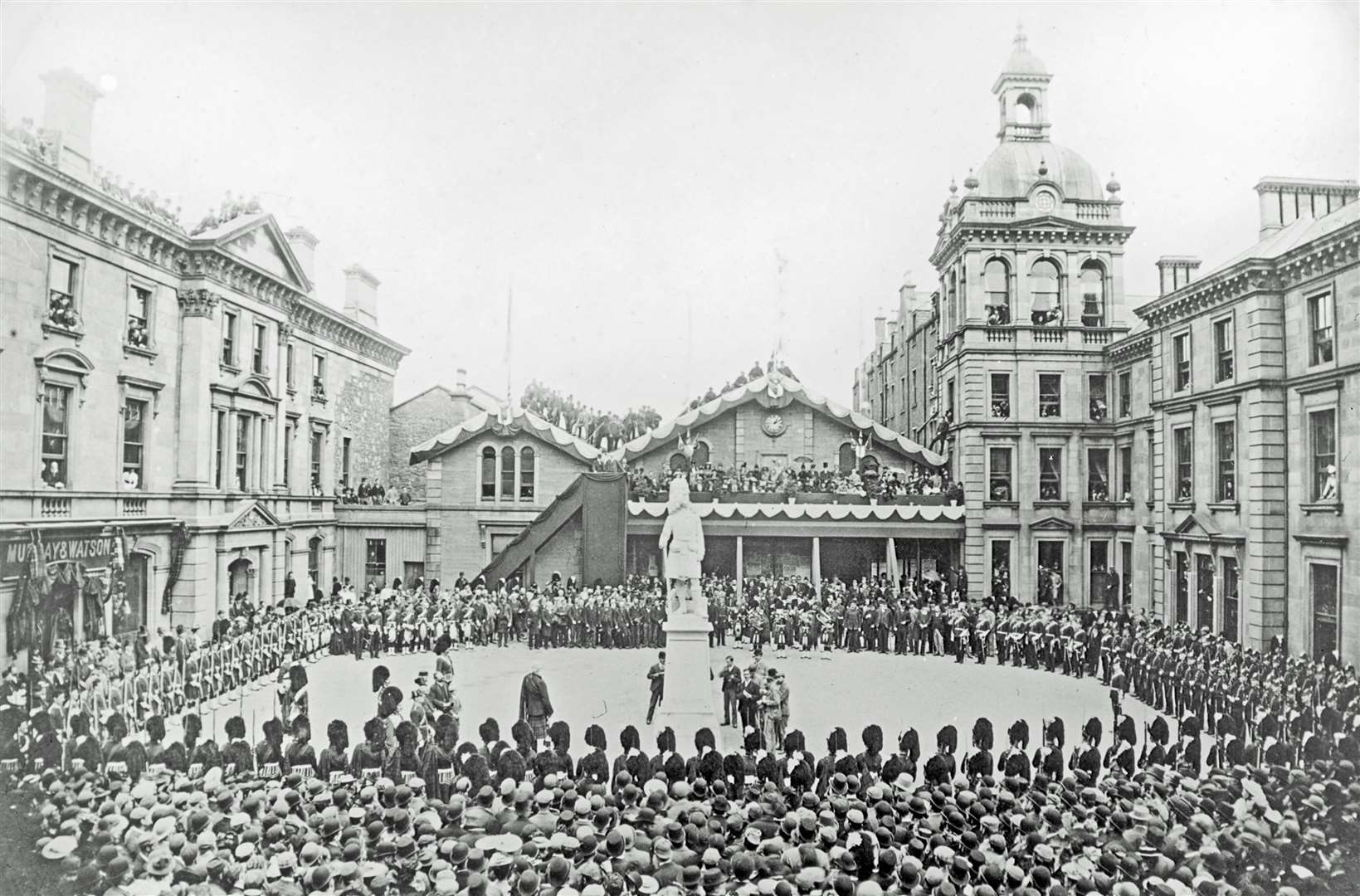 The opening ceremony for the statue in Station Square. Picture: Am Baile