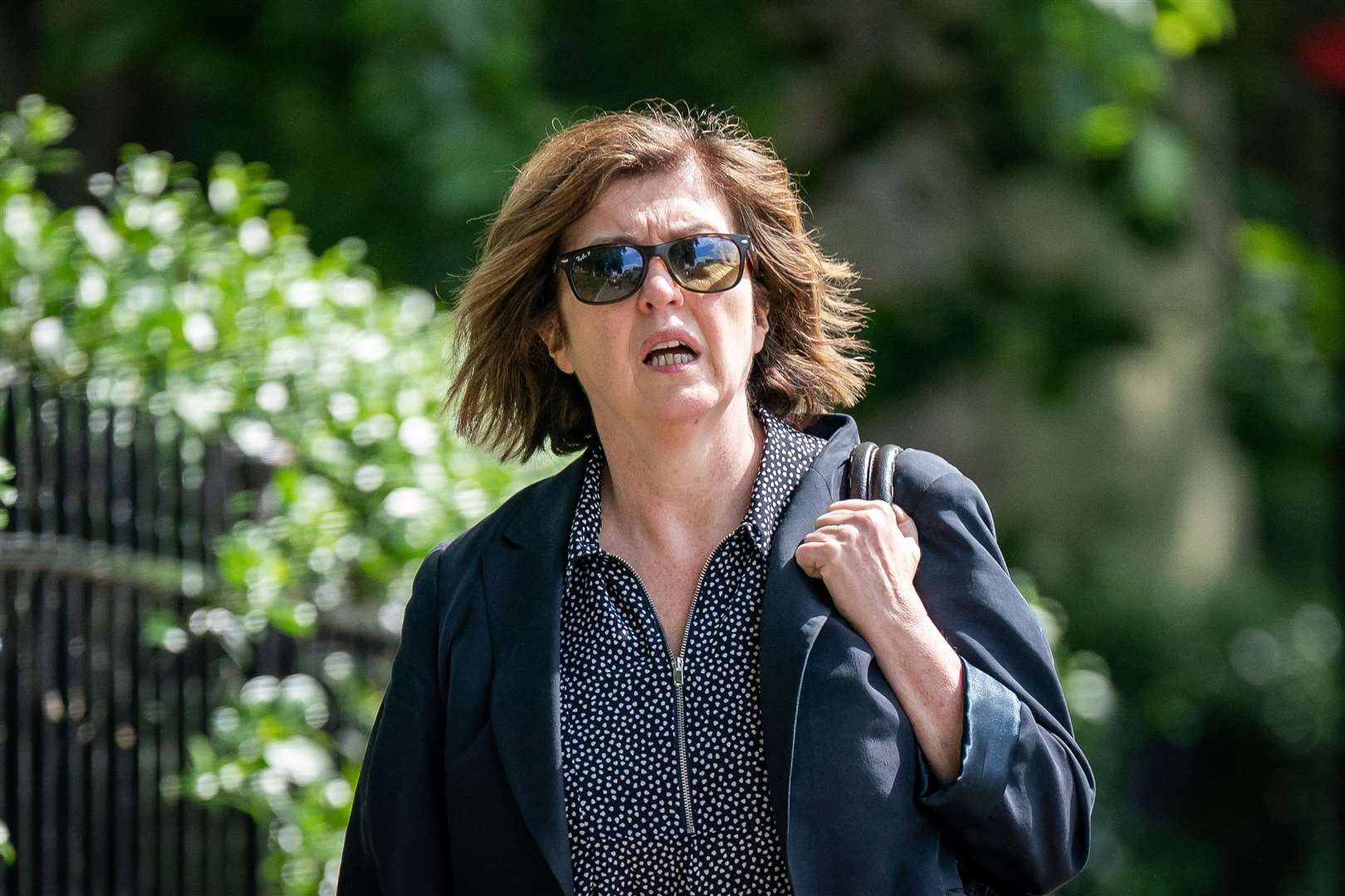 Sue Gray, who reported on Downing Street parties in Whitehall during the coronavirus lockdown, walking in Westminster, London (Aaron Chown/PA)