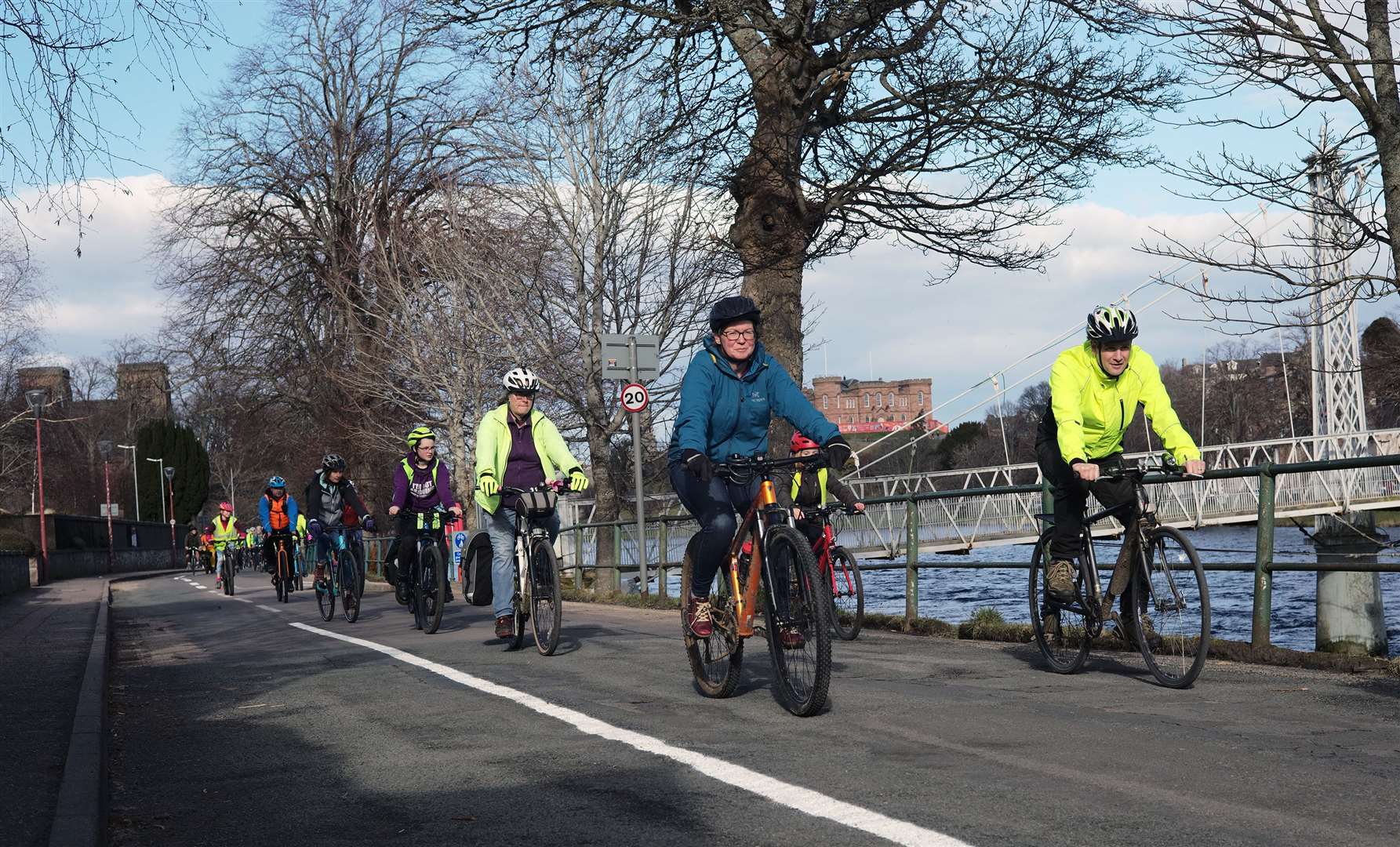 The Kidical Mass event in Inverness today.