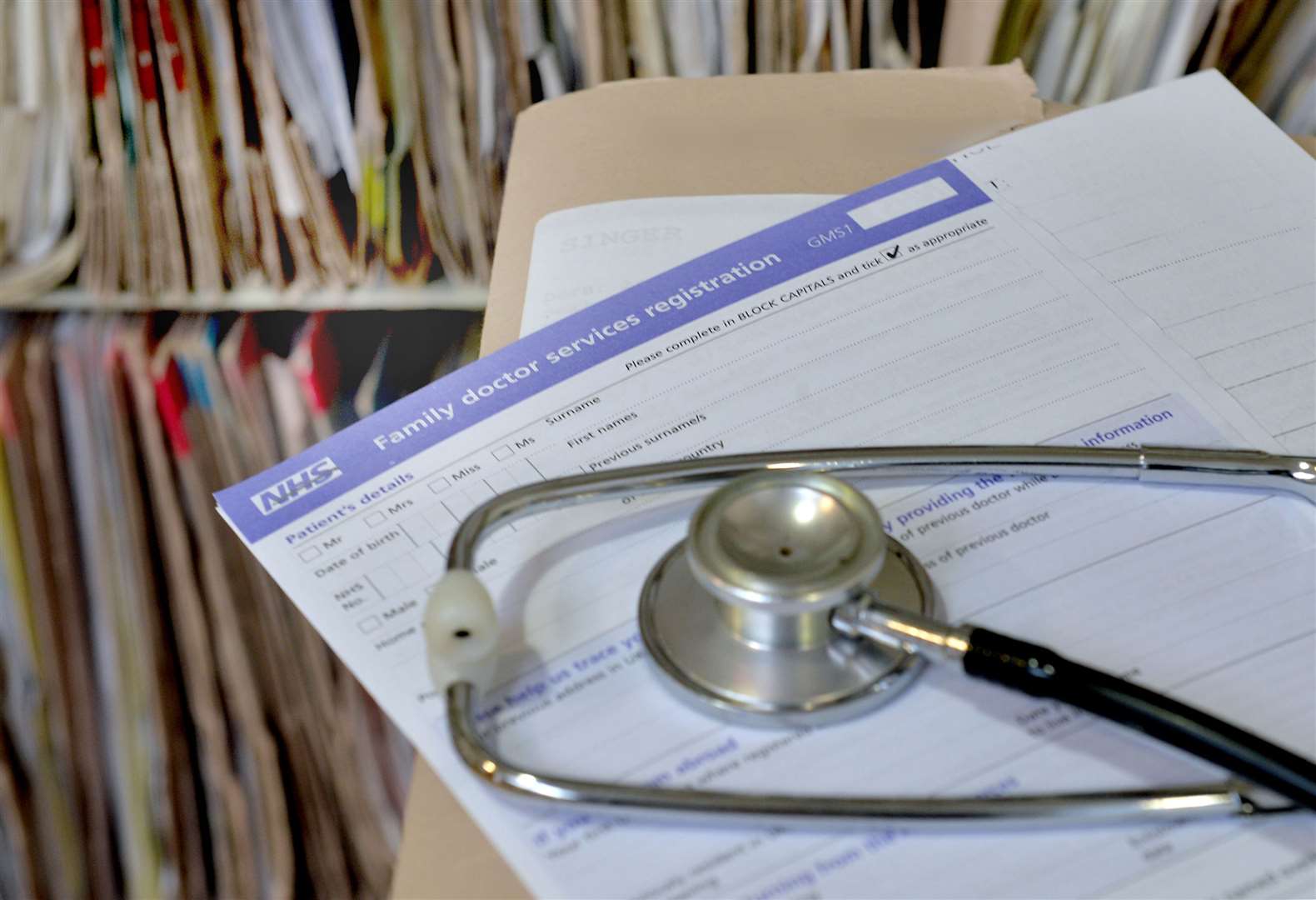 A registration form and a stethoscope (Anthony Devlin/PA)