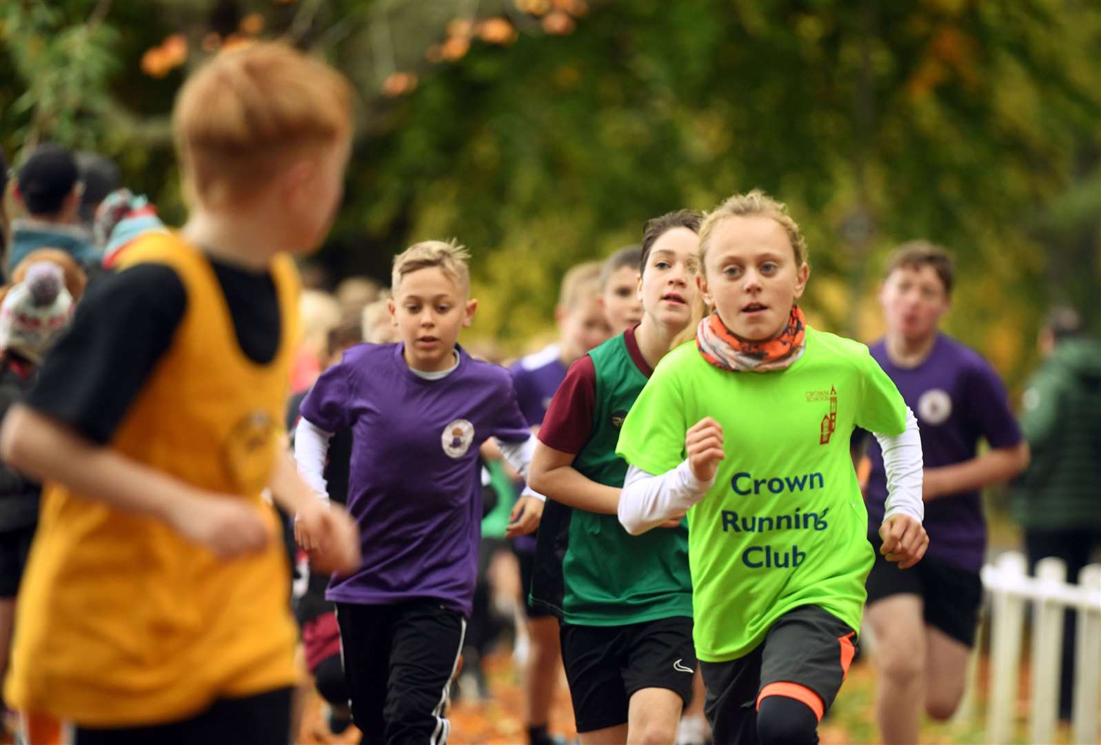 Young runners at full pelt. Picture: James Mackenzie