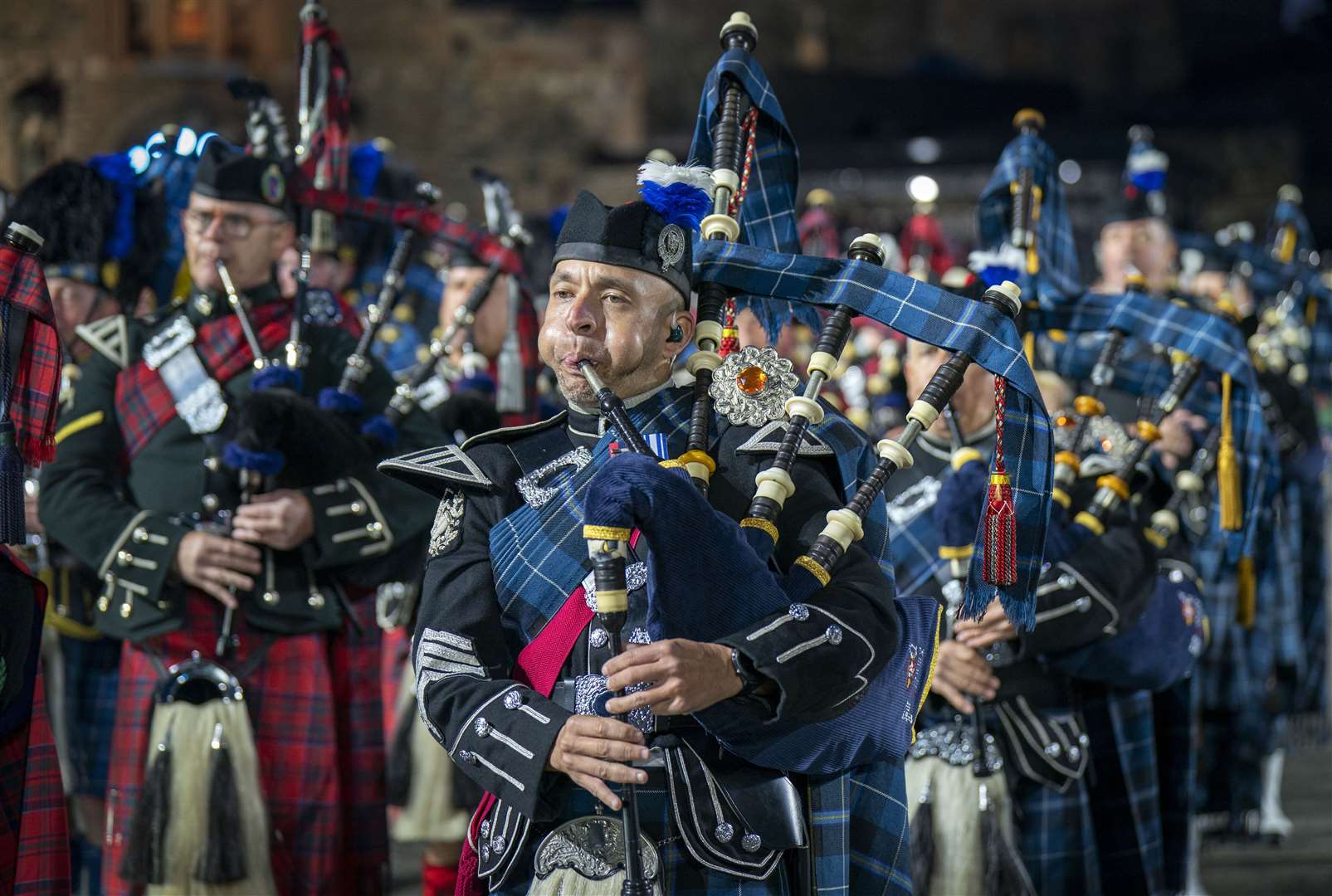 The ever-popular Massed Pipes and Drums (Jane Barlow/PA)