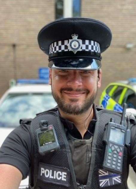 Sgt Dave Smith is part of Wrexham Police FC (Wrexham Police FC/PA)