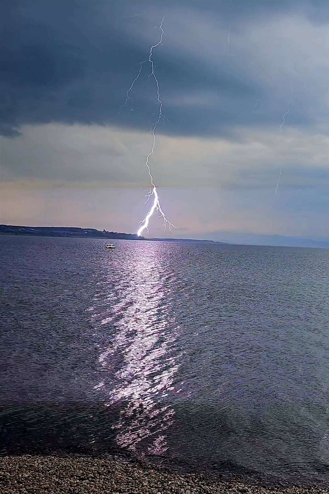 Lightning, taken from Ardersier. Picture: Marcin Polata
