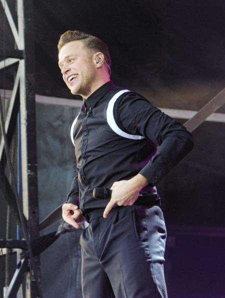 Cheeky chappy Olly Murs sends the crowd into a spin.