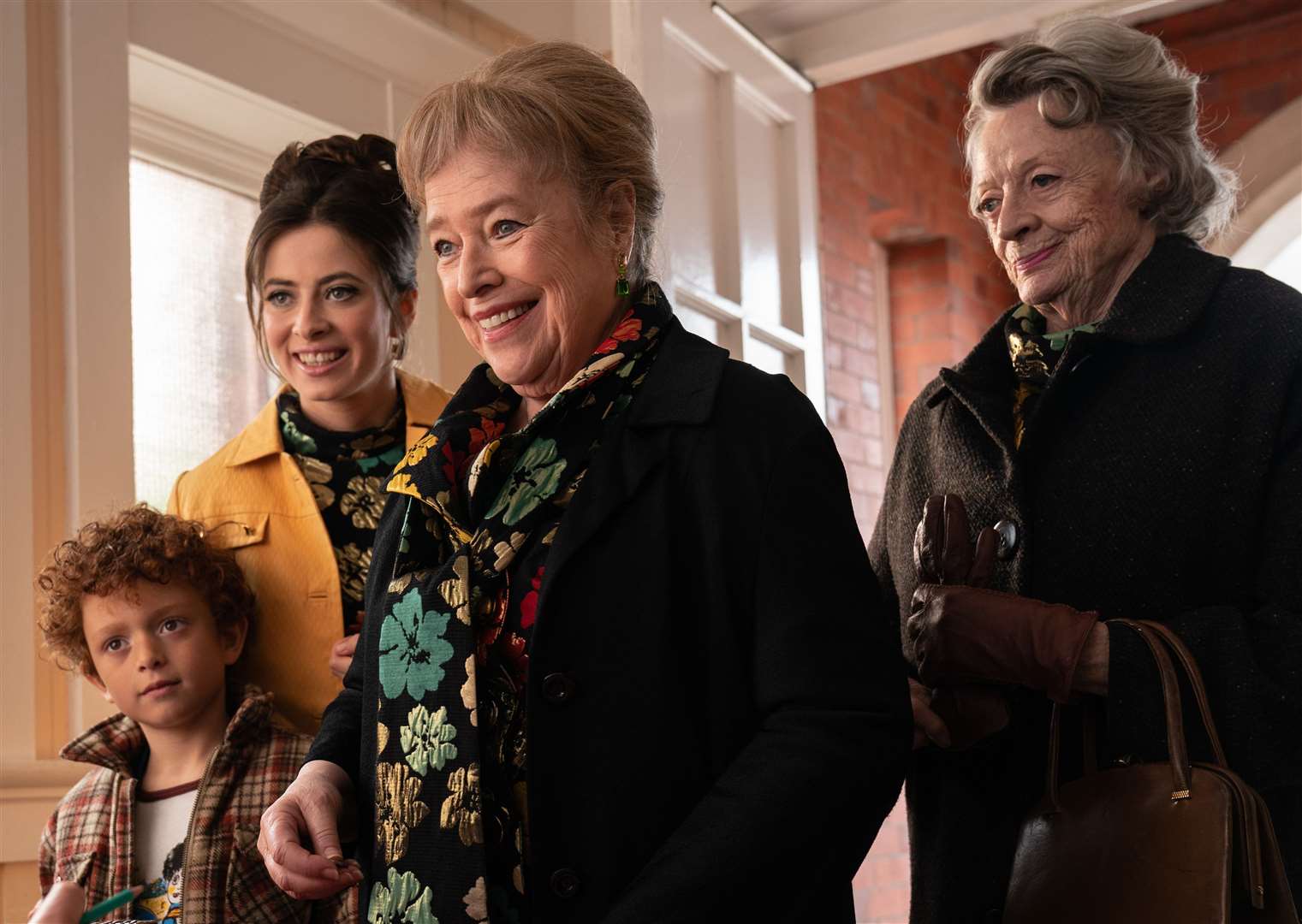 The Miracle Club with Eric D Smith as Daniel Hennessy, Agnes O'Casey as Dolly Hennessy, Kathy Bates as Eileen Dunne and Maggie Smith as Lily Fox. Picture: Lionsgate/Jonathan Hession © 2023 PA Media