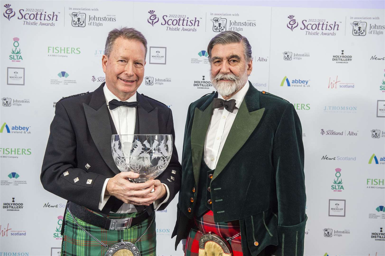 Calum Ross (left) received the Silver Thistle award from Lord Thurso earlier this year.